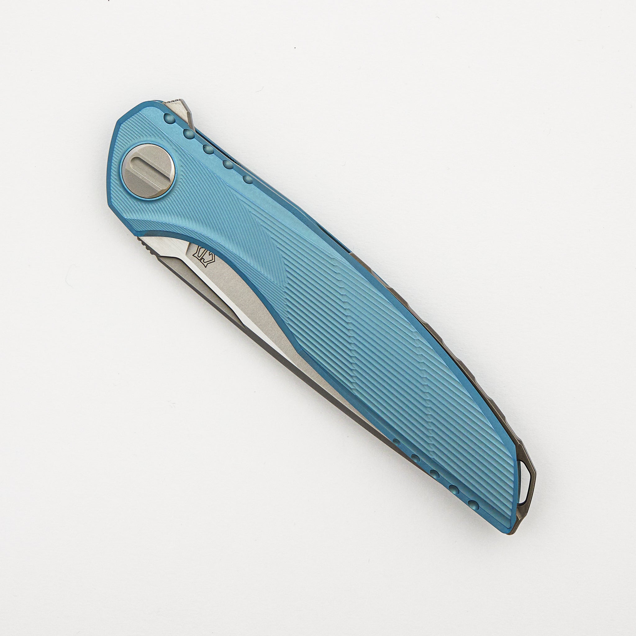Astrum Custom Division - Blue Titanium Handle - MagnaCut Blade - SRRBS