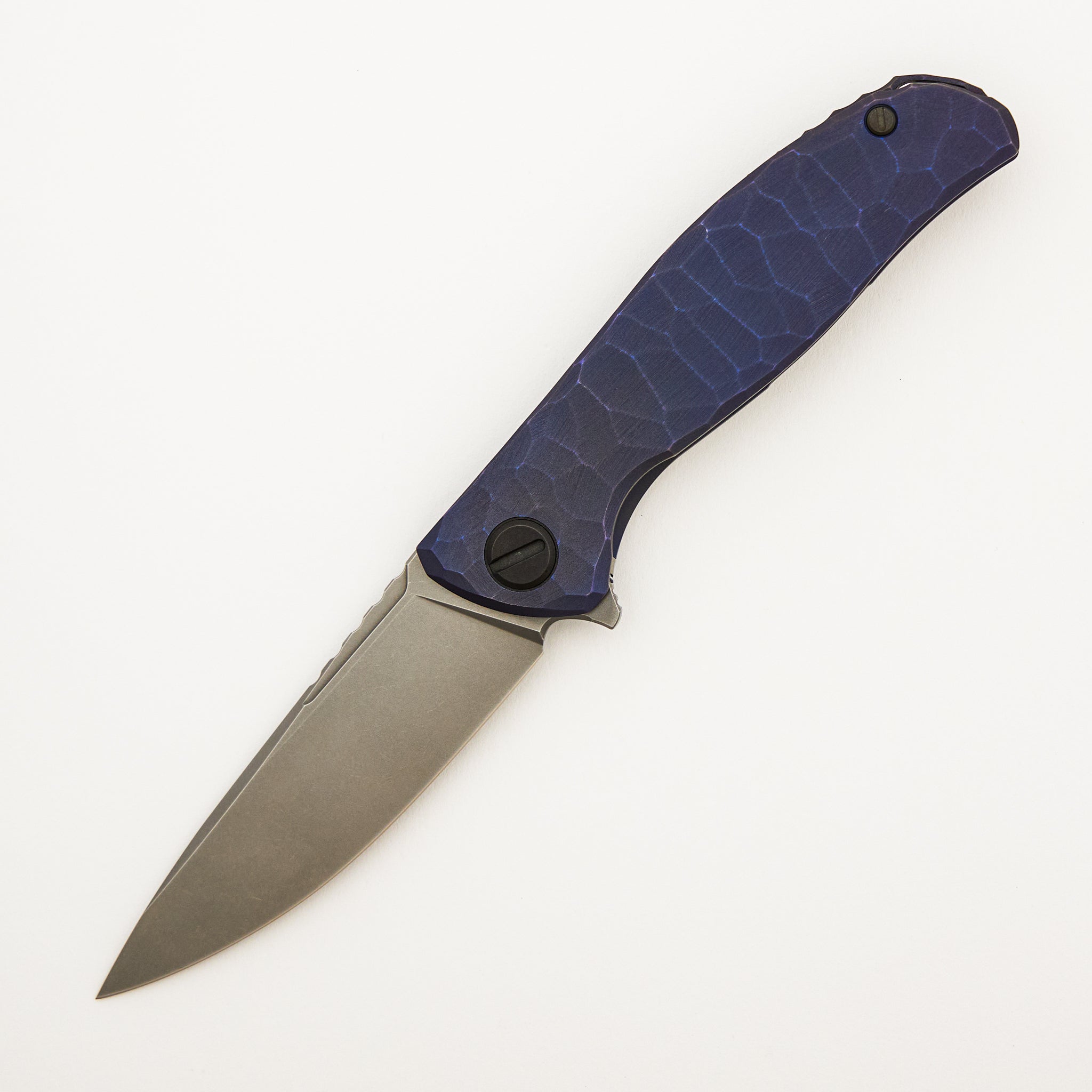 F95 – M390 Blade - "Purple Machine" Finish Titanium Handle - MRBS