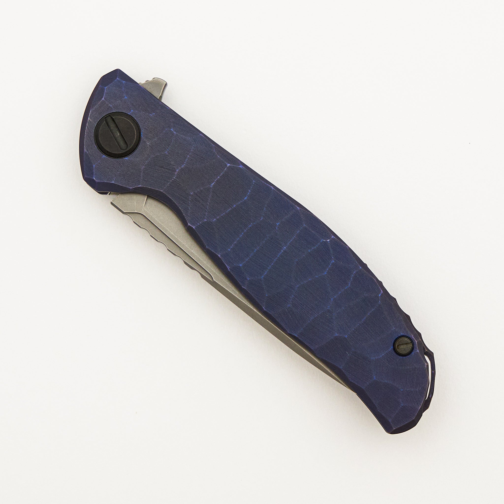 F95 – M390 Blade - "Purple Machine" Finish Titanium Handle - MRBS