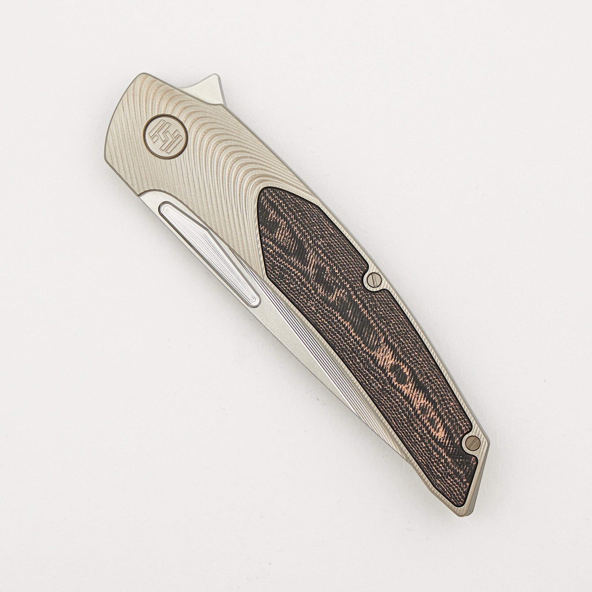 Model T Gen. 2 - Titanium Handle W/ CarboTi Inlay - RWL-34 Blade