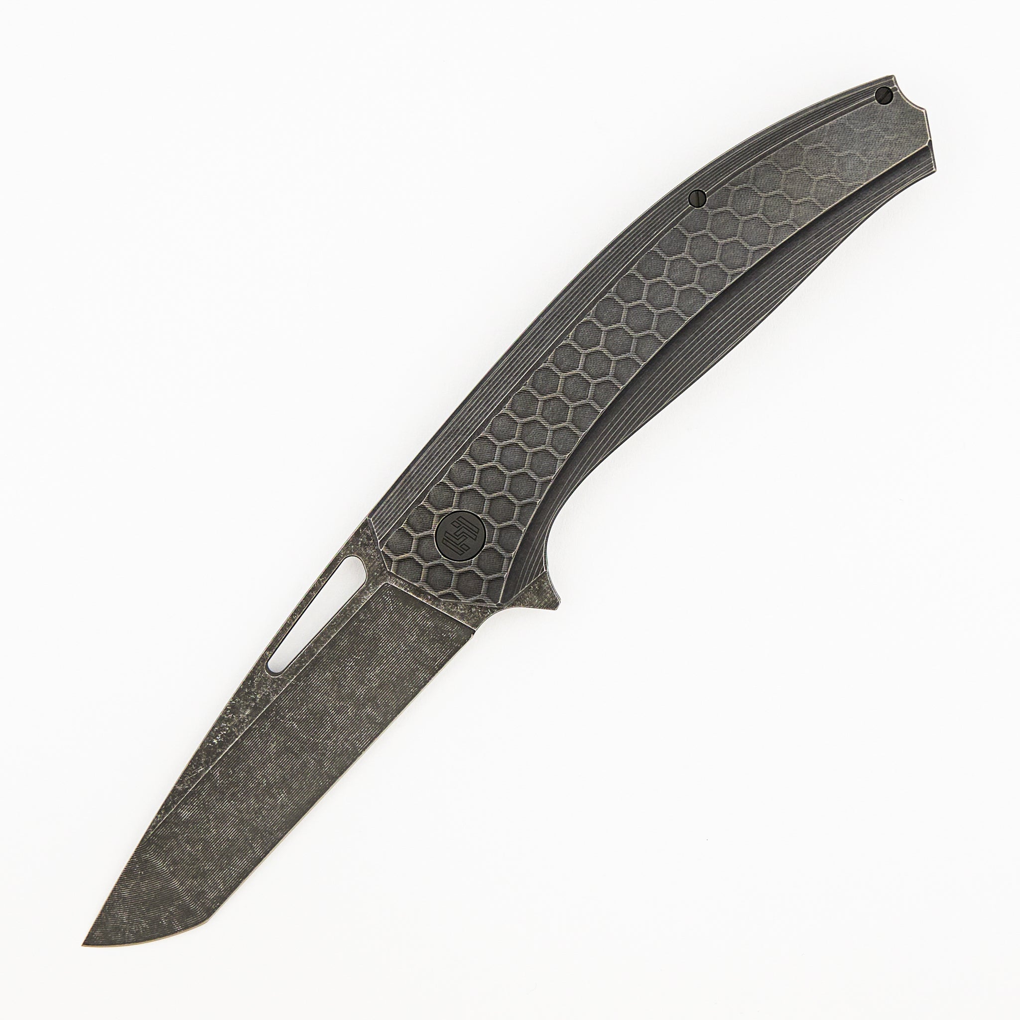Veli - "Black Edition" - Titanium Handle W/ Fade Honeycomb - RWL-34 Blade