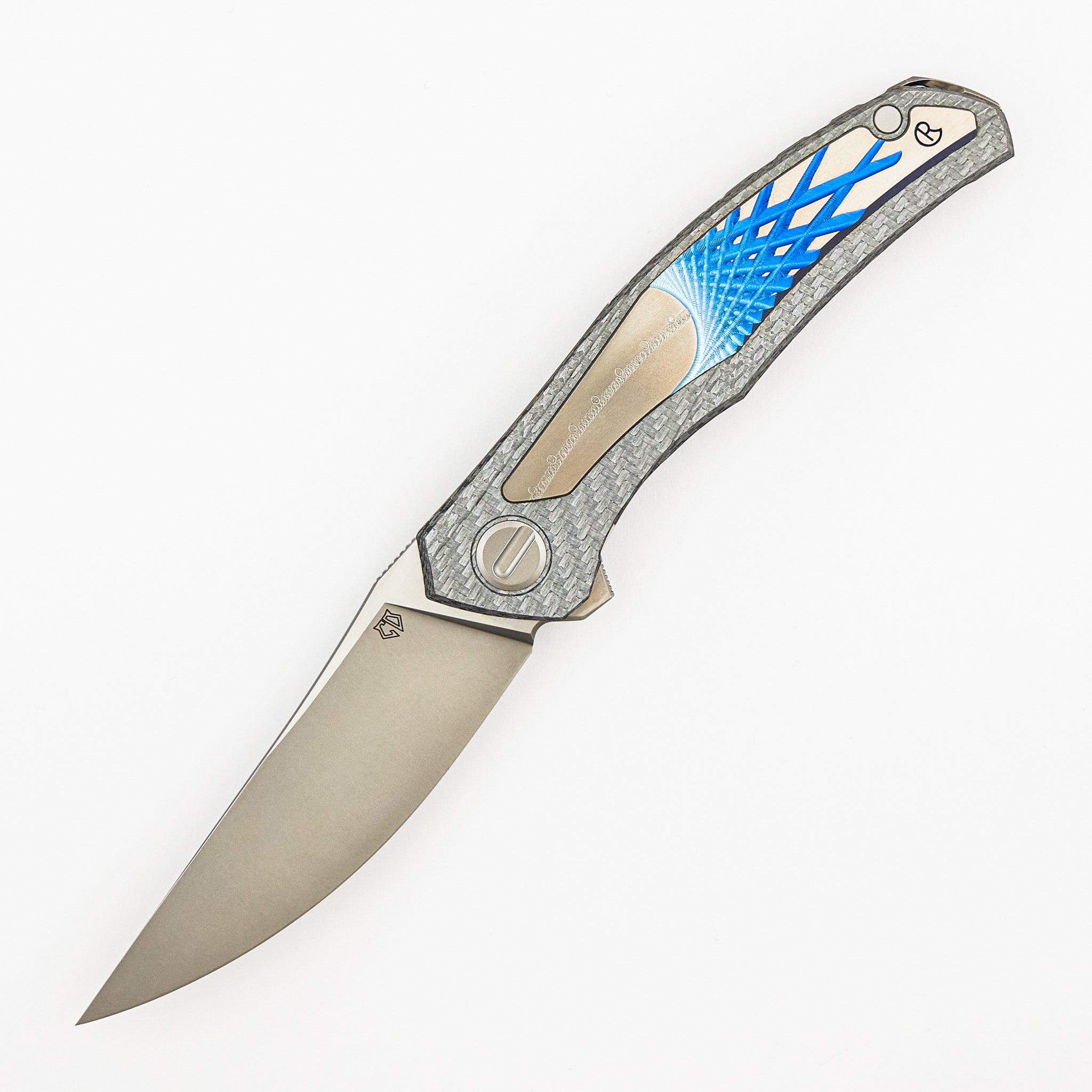 Chris Reeve Collaboration UniQuantum - Custom Division - Unique Graphic - Silver Alutex - S90V Blade - SRRBS