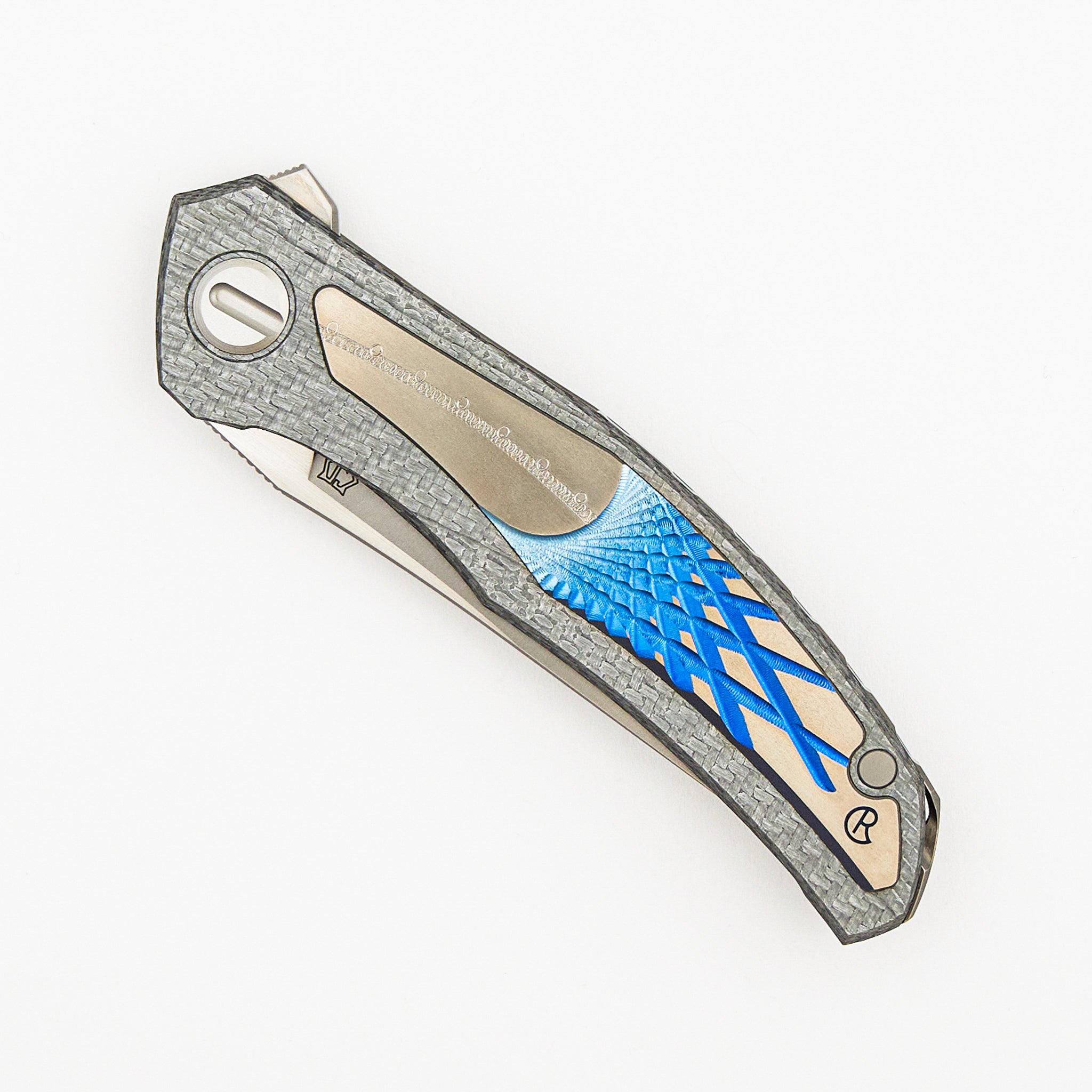 Chris Reeve Collaboration UniQuantum - Custom Division - Unique Graphic - Silver Alutex - S90V Blade - SRRBS