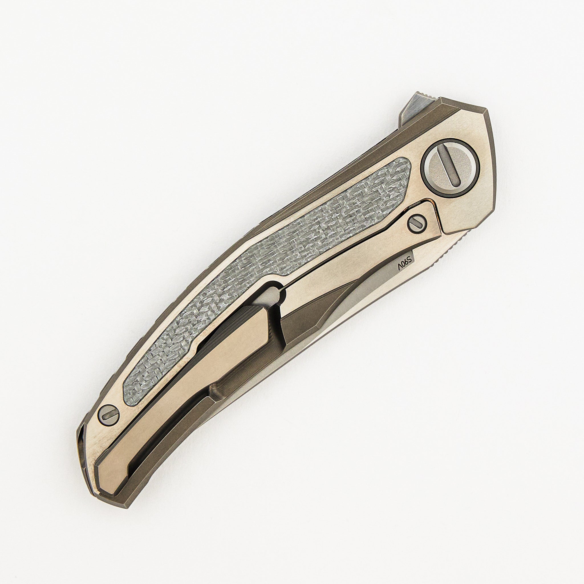 Chris Reeve Collaboration UniQuantum - Custom Division - Unique Graphic - Silver Alutex - S90V Blade - SRRBS