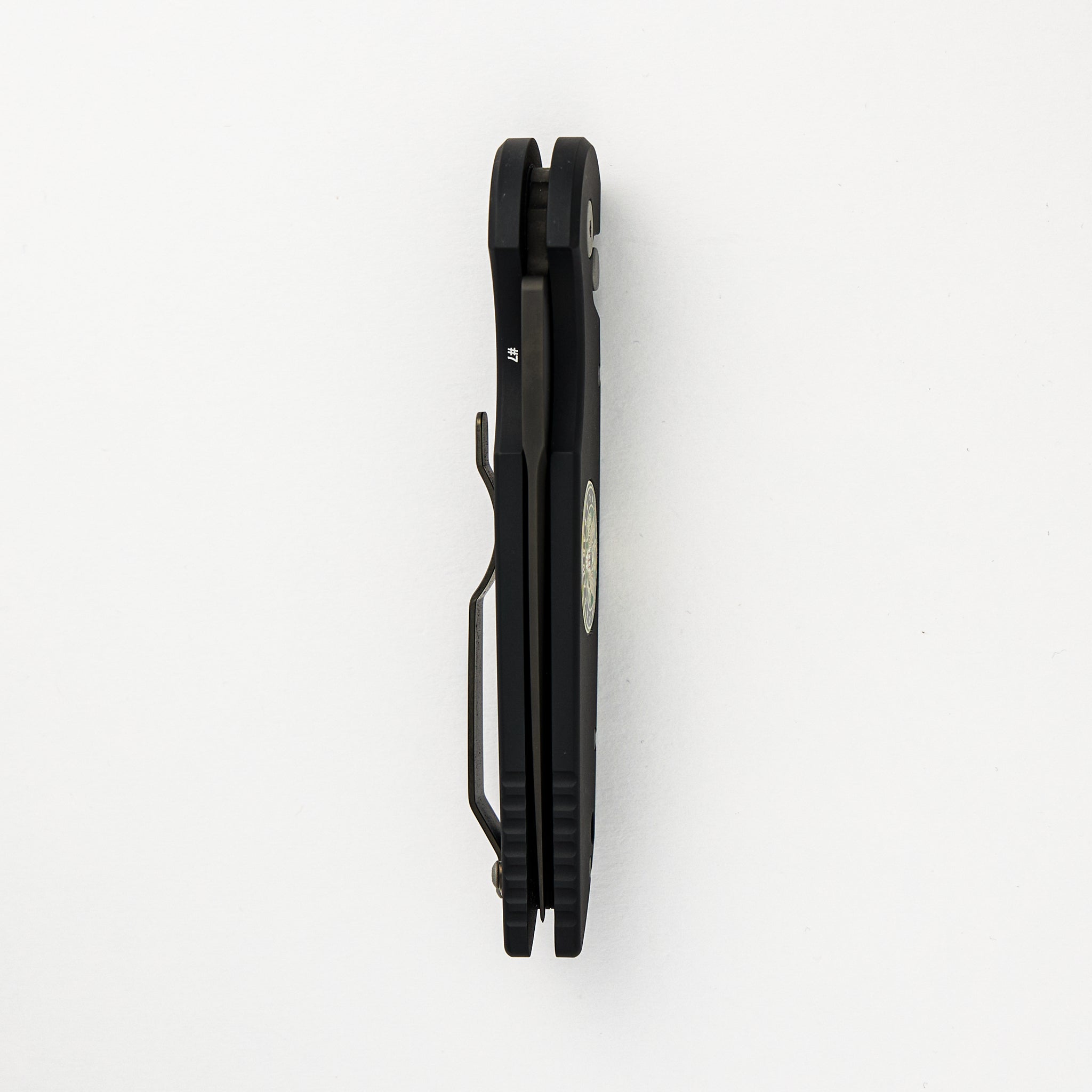 TR-3 U.S. Army MIL-A008 #7 Black Aluminum Handle W/ Officially Licensed U.S. Army Logo Inlay DLC Black Blade