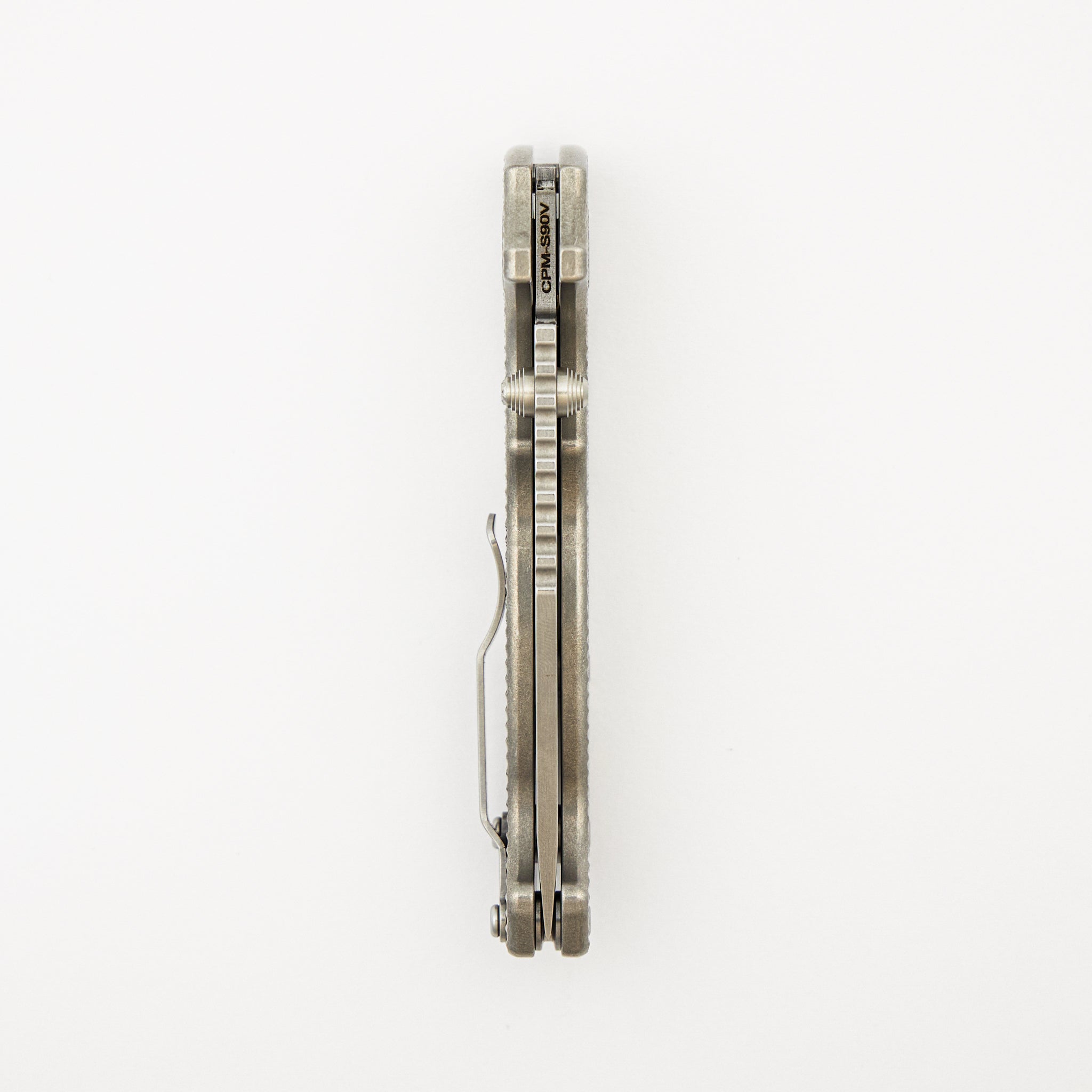AD20S - CPM-S90V Blade - Textured Titanium Handle