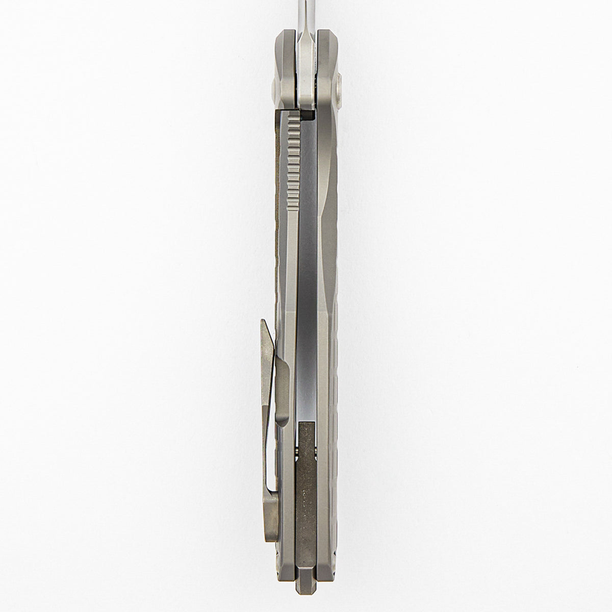 Arius - Non Flipper - Frag Pattern Titanium Handle - Burnished M390 Blade