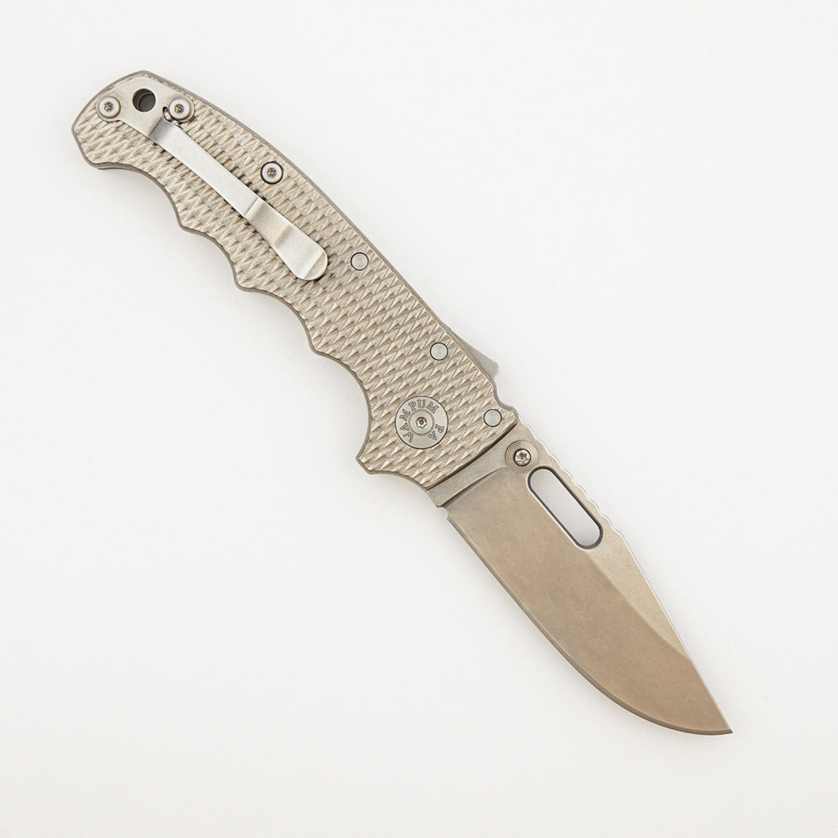 MGAD20 - Clip Point MagnaCut Blade - Textured Titanium Handle