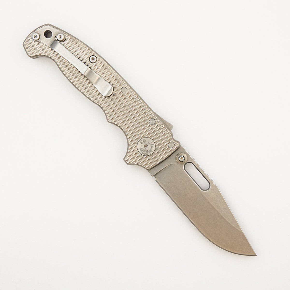 MGAD20S - Clip Point MagnaCut Blade - Textured Titanium Handle