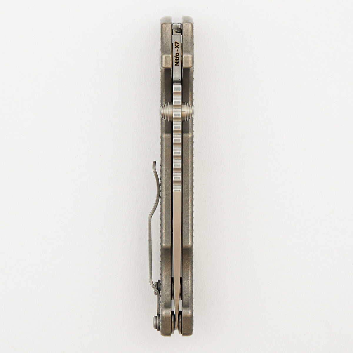 AD20I Slim - Nitro-X7 Clip Point Blade - Textured Titanium K1 Handle