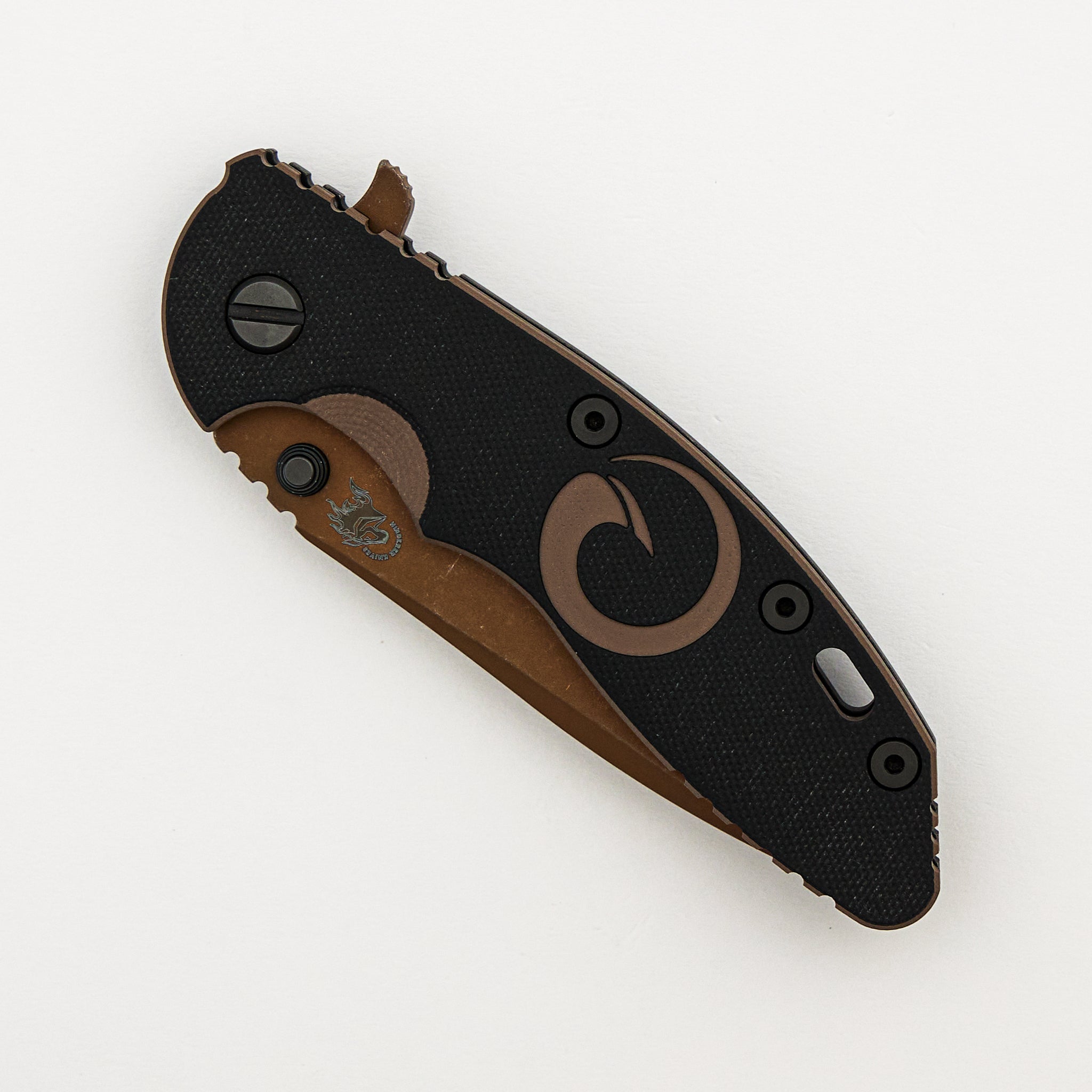 XM-18 3.5" - 20CV Spanto - Tri-Way - Battle Black - Oil Rubbed Bronze Blade - FDE/Black G10 - Origin Collaboration