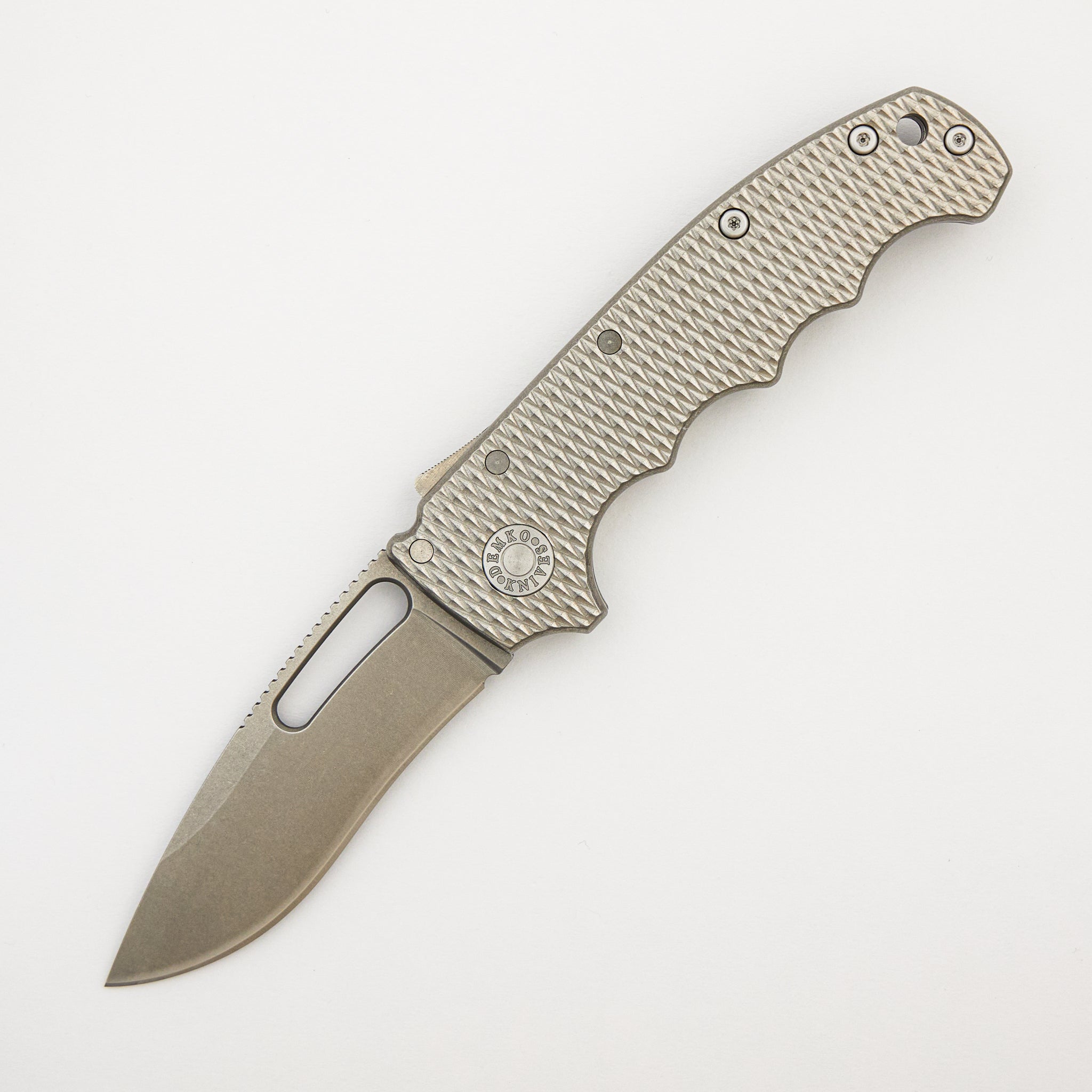 AD20S - CPM-20CV Kopis Blade - Textured Titanium Handle