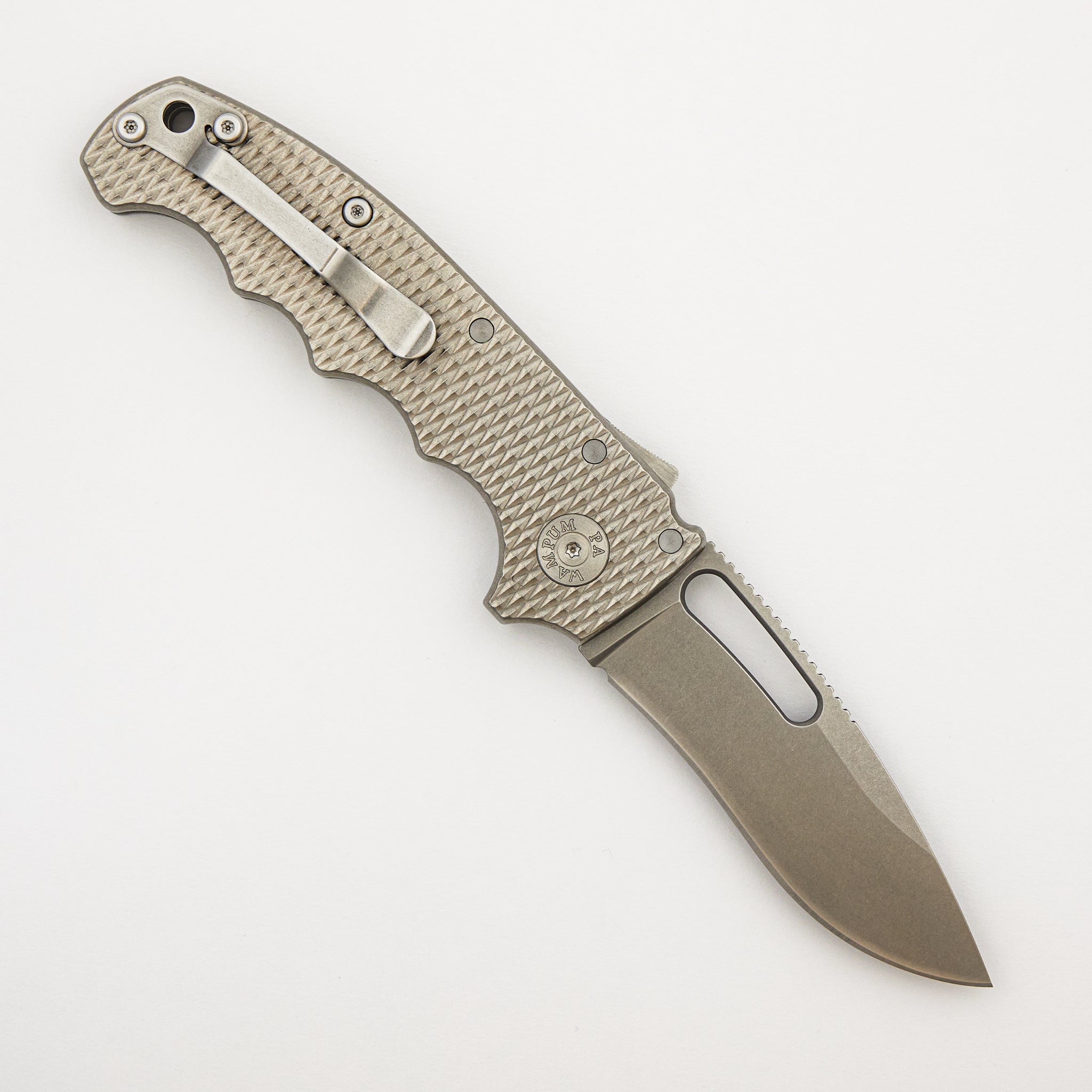 AD20S - CPM-20CV Kopis Blade - Textured Titanium Handle