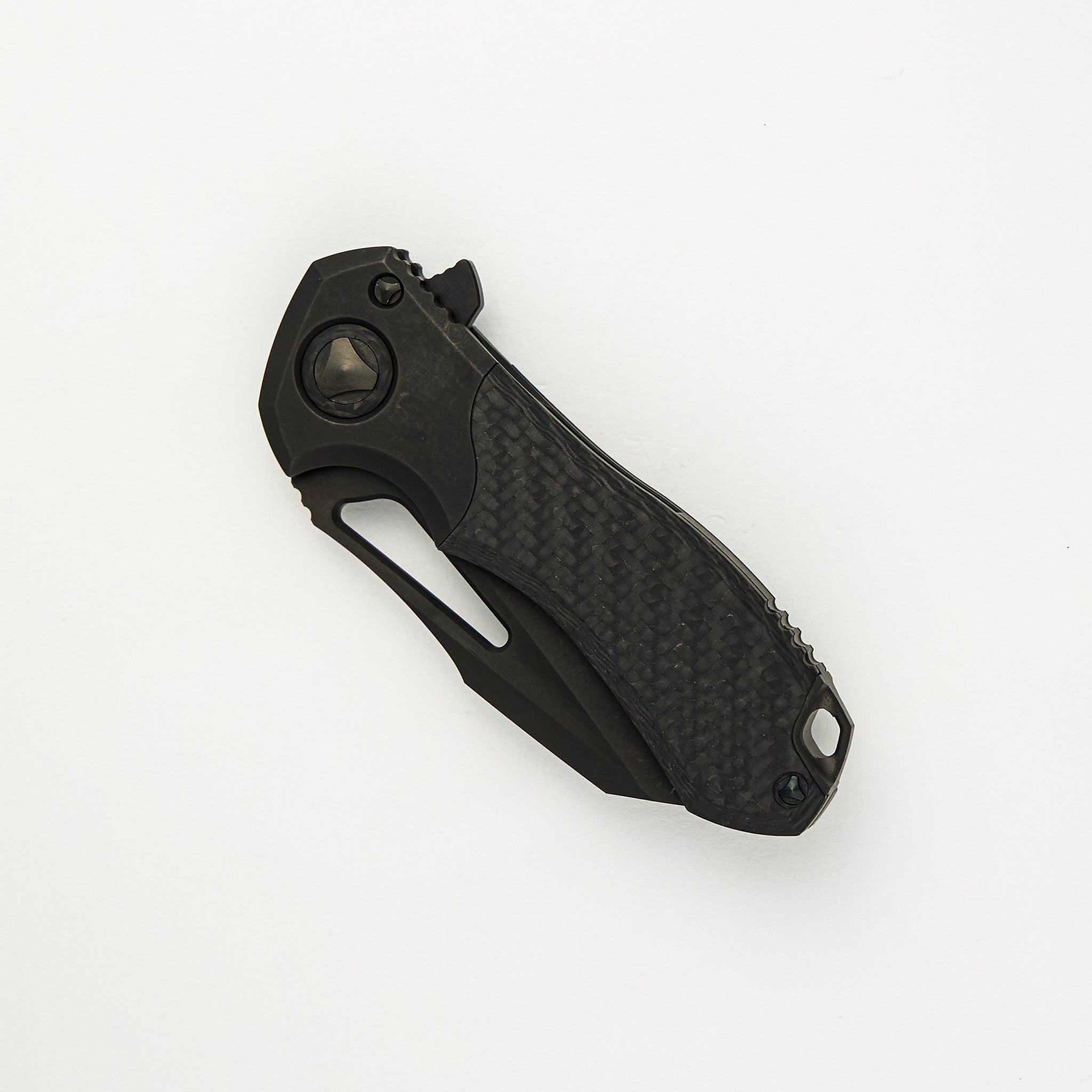Marfione Custom Knives Protocol - Wharncliffe - CTS-204P Blade - DLC Apocalyptic Titanium and Carbon Fiber Handle - S/N 010