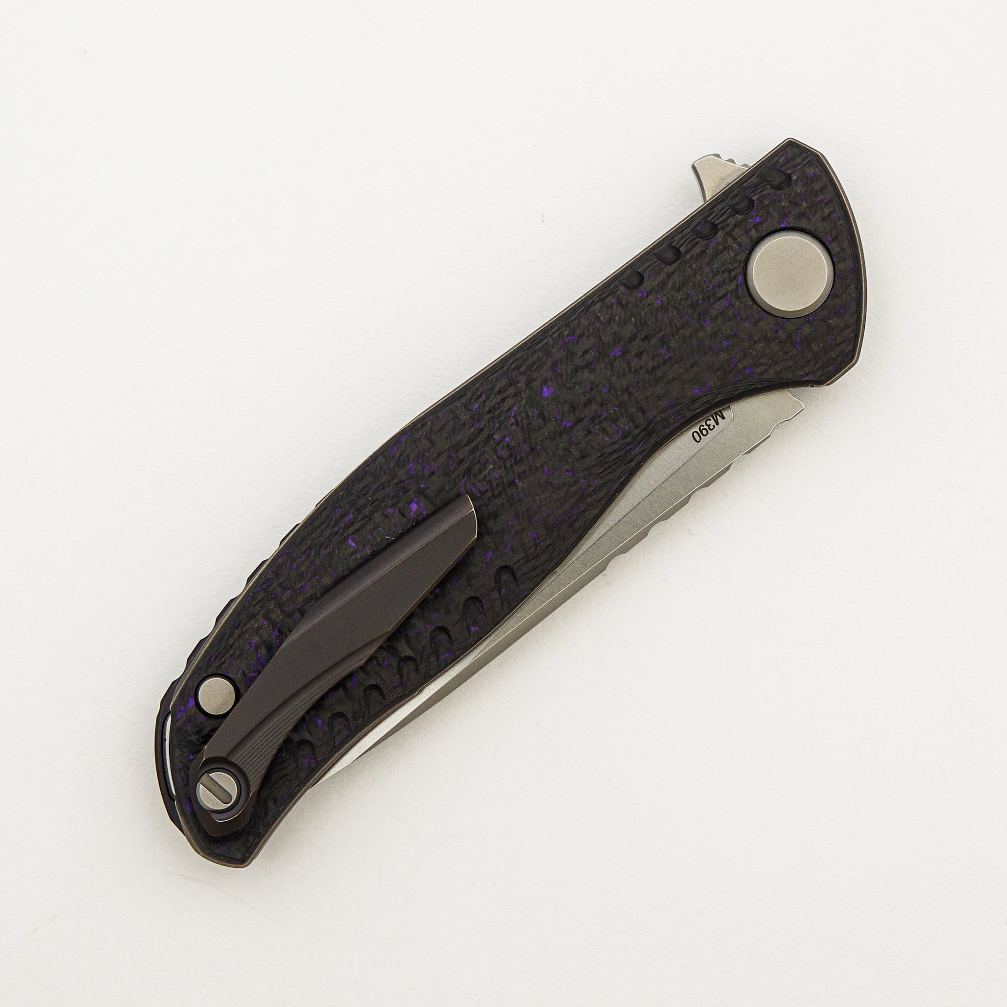 F3 NS - M390 Blade - Purple Carbon Fiber Handle - MRBS