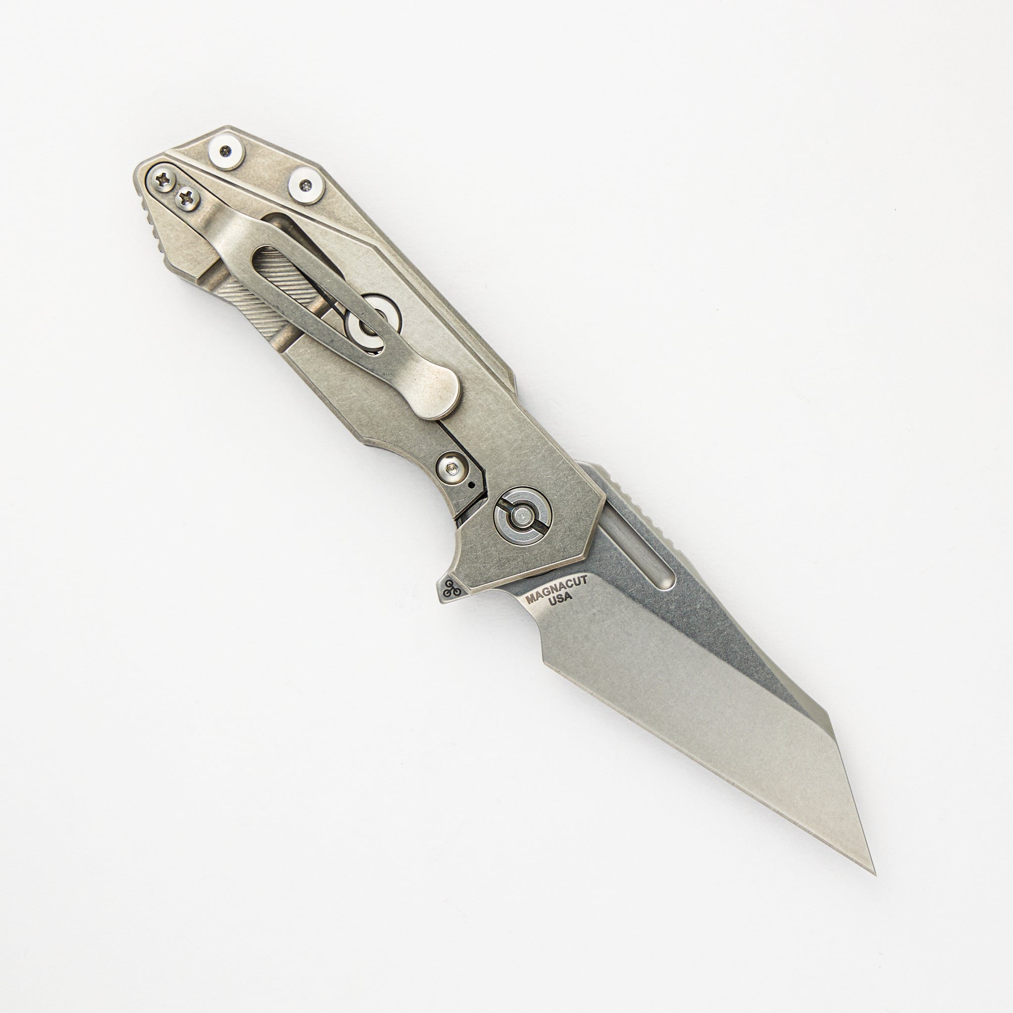 Hinderer Knives Halftrack - MagnaCut Wharncliffe - Tri-Way - Stonewash Black G10