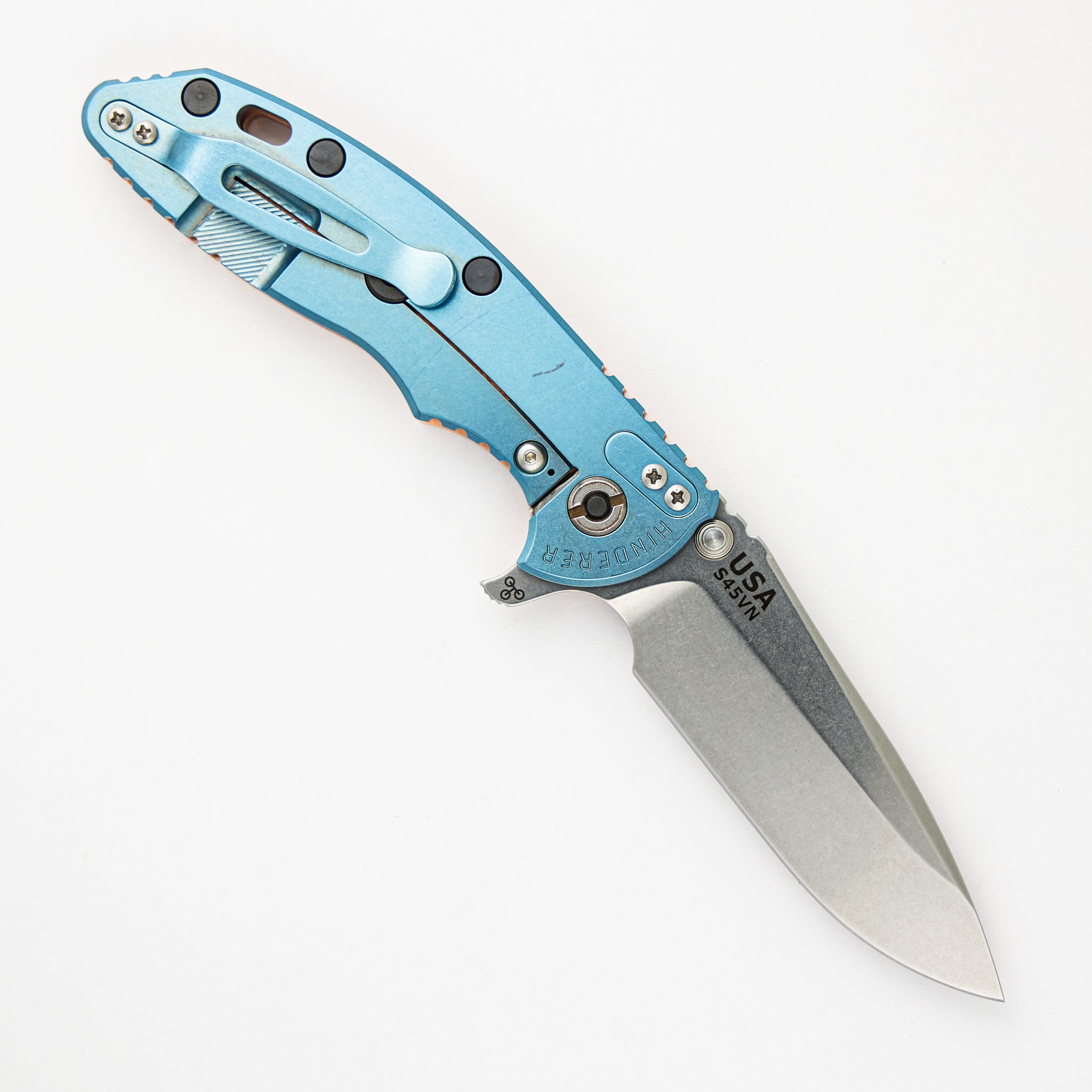 XM-18 3.5" Spearpoint - Tri-Way - Stonewash Light Blue - Grey G10 - Black Hardware