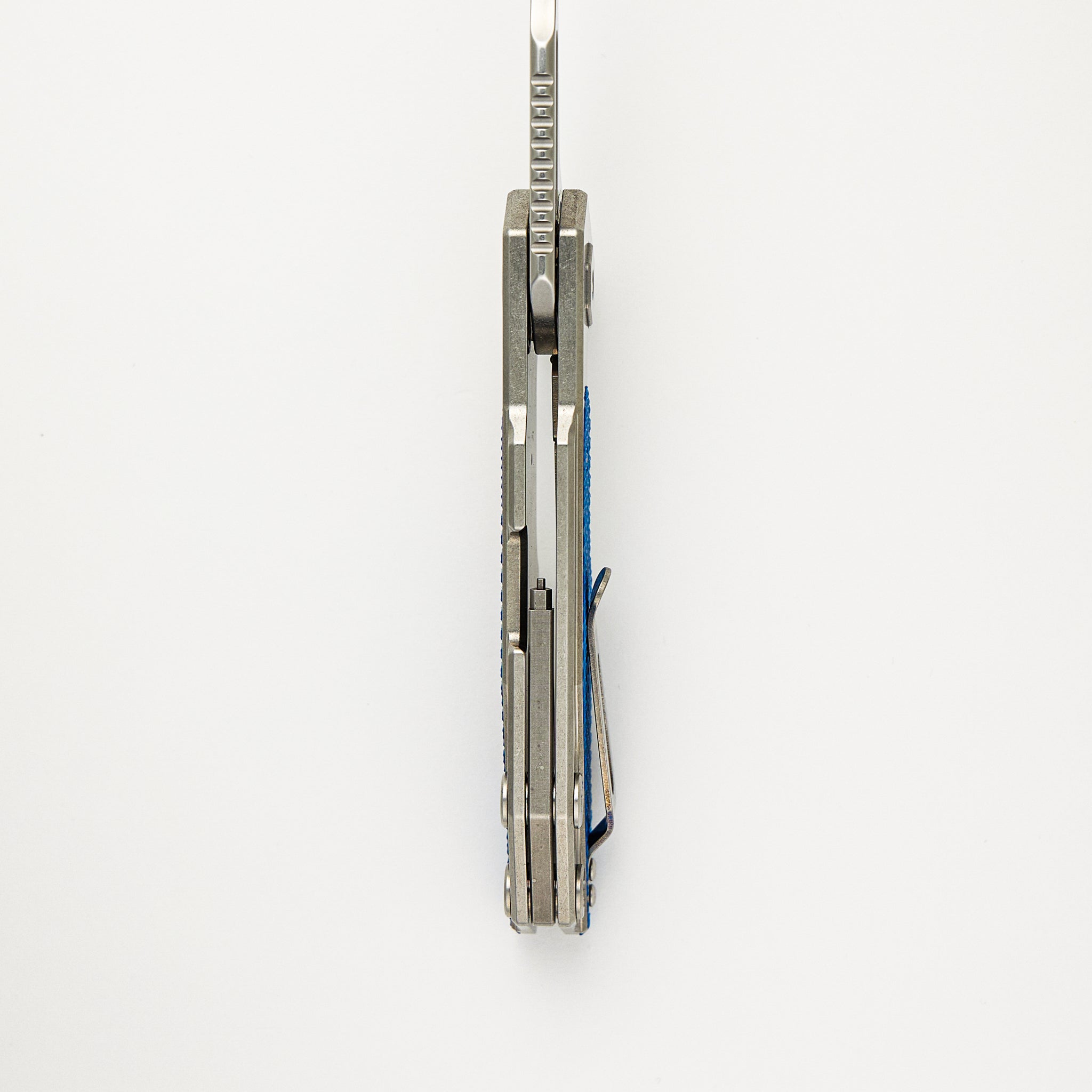 Fulltrack - Wharncliffe S45VN Blade - Tri-Way - Stonewash - Blue G10
