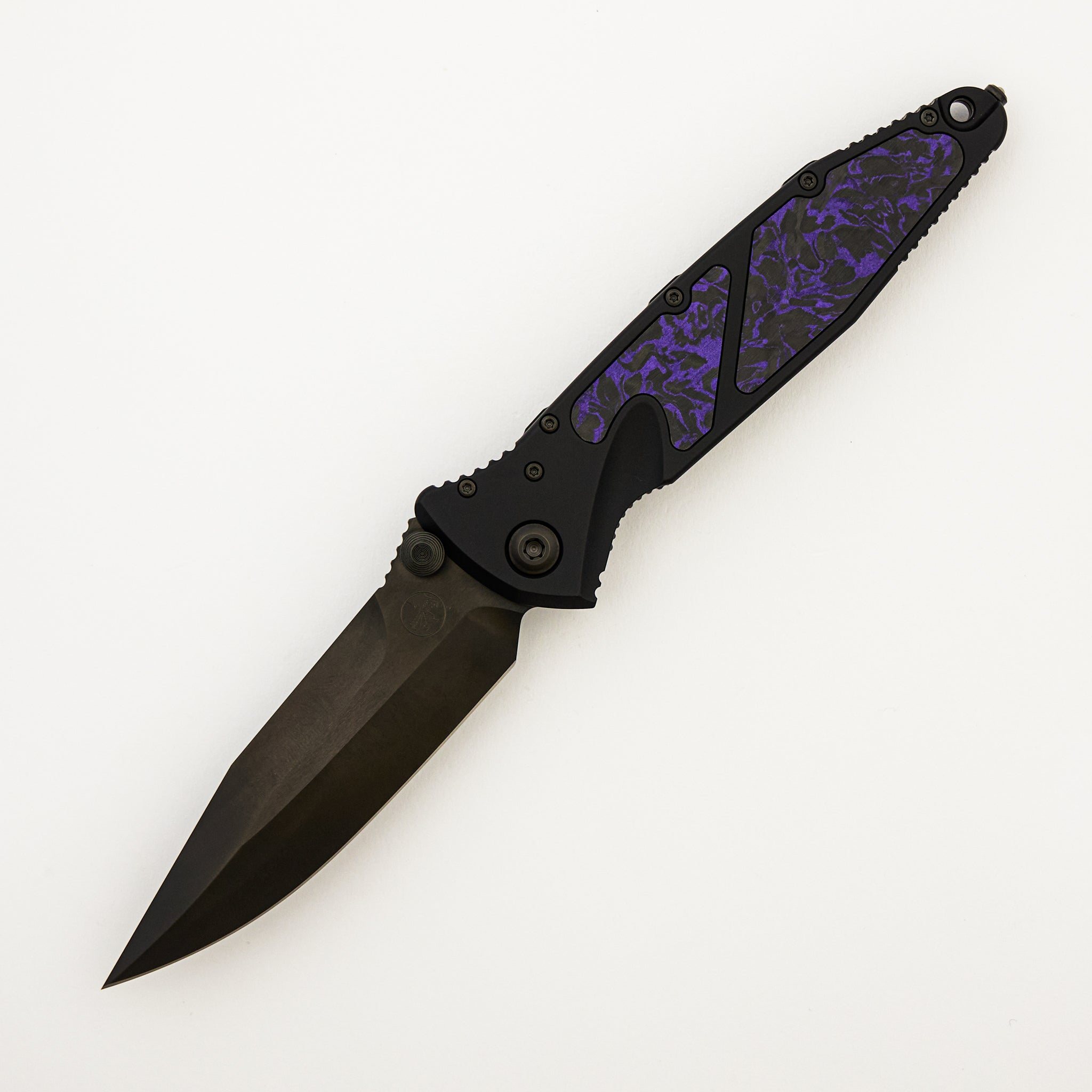 "Signature Series" Socom Elite Spear Point Purple Carbon Fiber Inlay DLC Standard S/N 026/110 160-1 DLCTCFPUISS