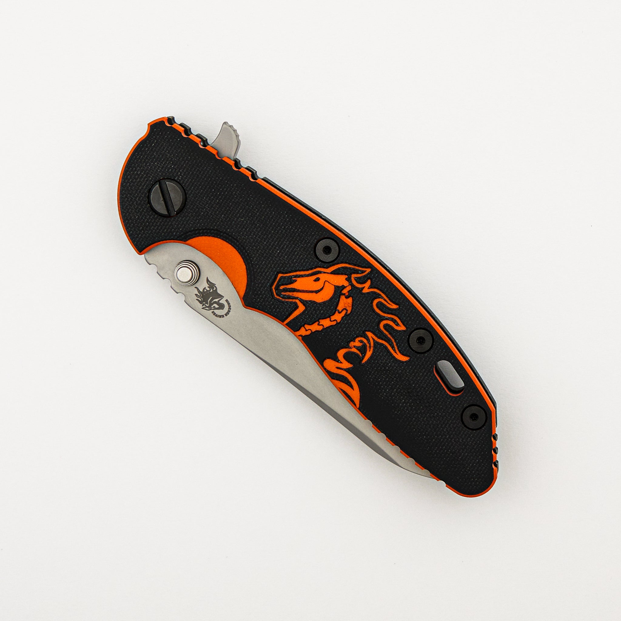 XM-18 3.5" - Sheepsfoot - Tri-Way - Battle Black - Bead Blast S45VN Blade - Halloween G10