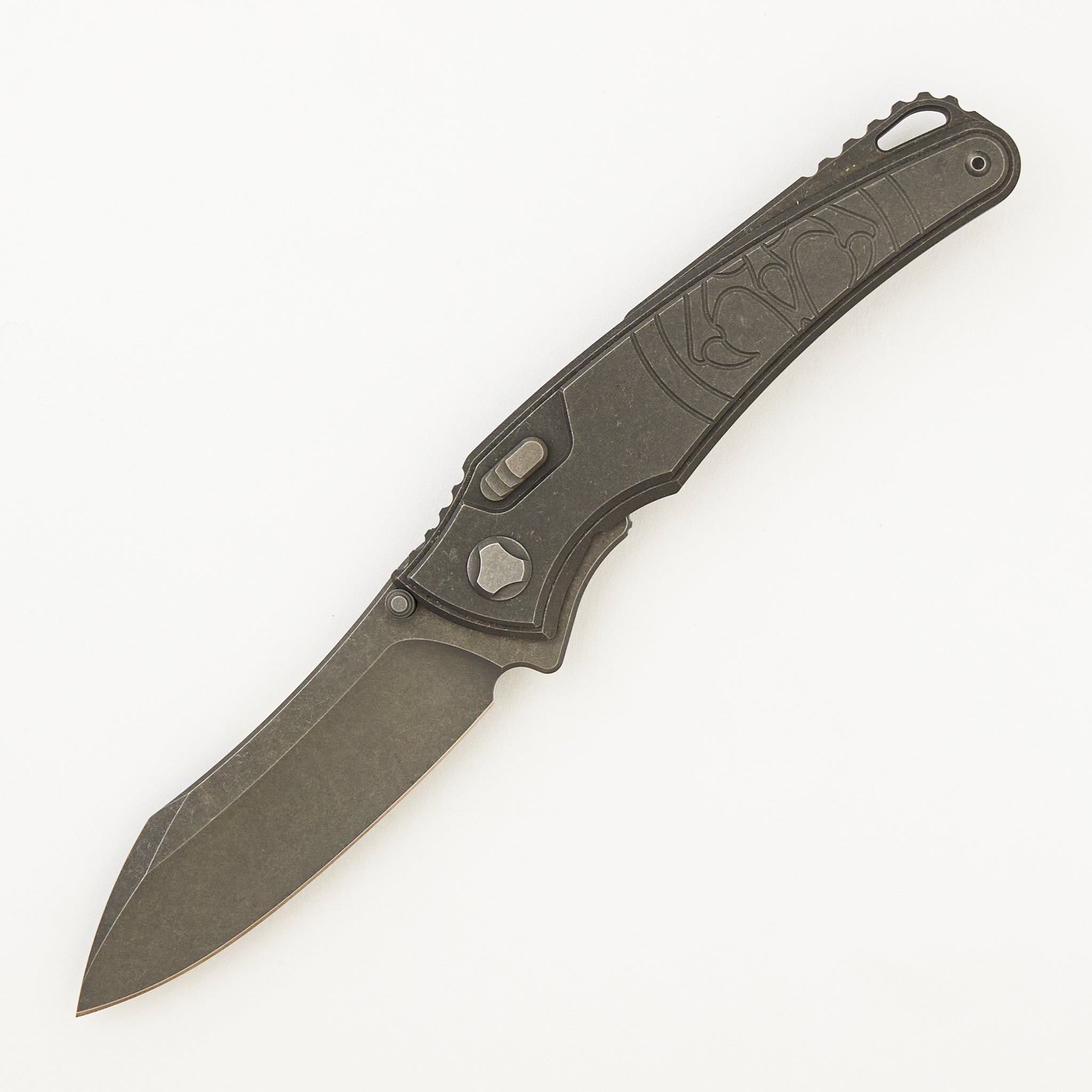 Talon - Stonewash Titanium Handle - M390 Blade