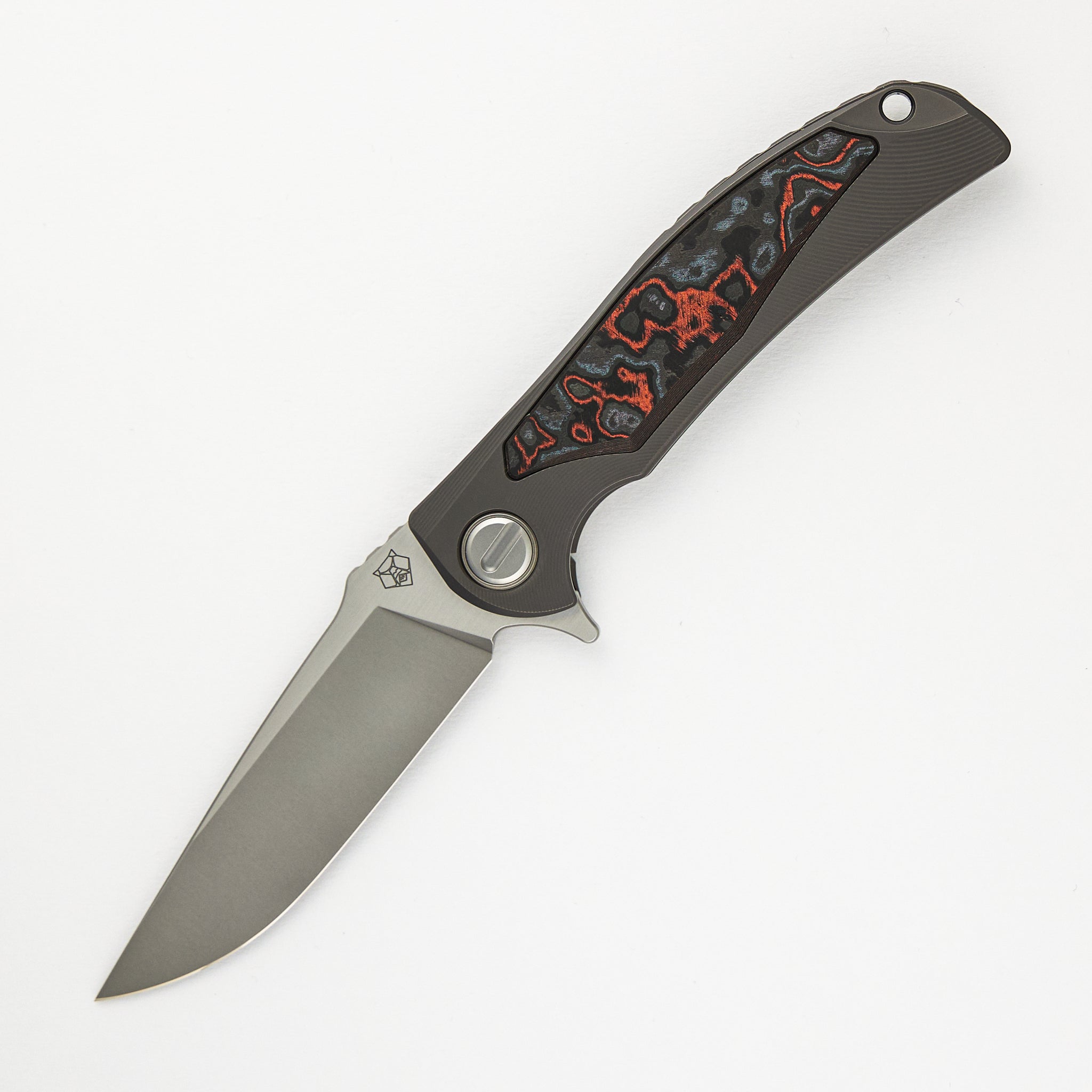 "Limited Edition" Molten Overkill - MagnaCut Blade - Titanium Handle W/ Lava & Ash CarboTi Inlays - SRRBS (RJ Martin Design)