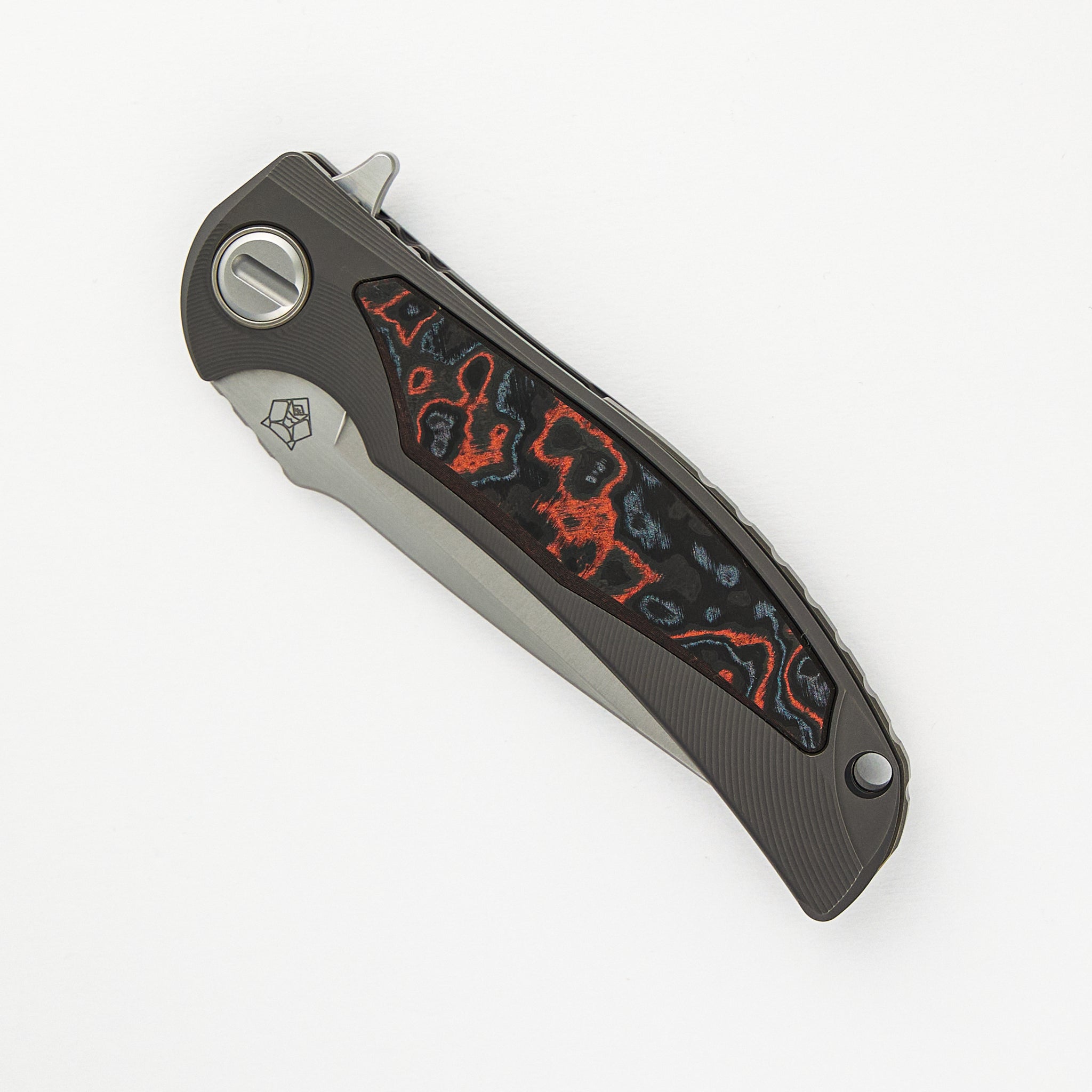 "Limited Edition" Molten Overkill - MagnaCut Blade - Titanium Handle W/ Lava & Ash CarboTi Inlays - SRRBS (RJ Martin Design)