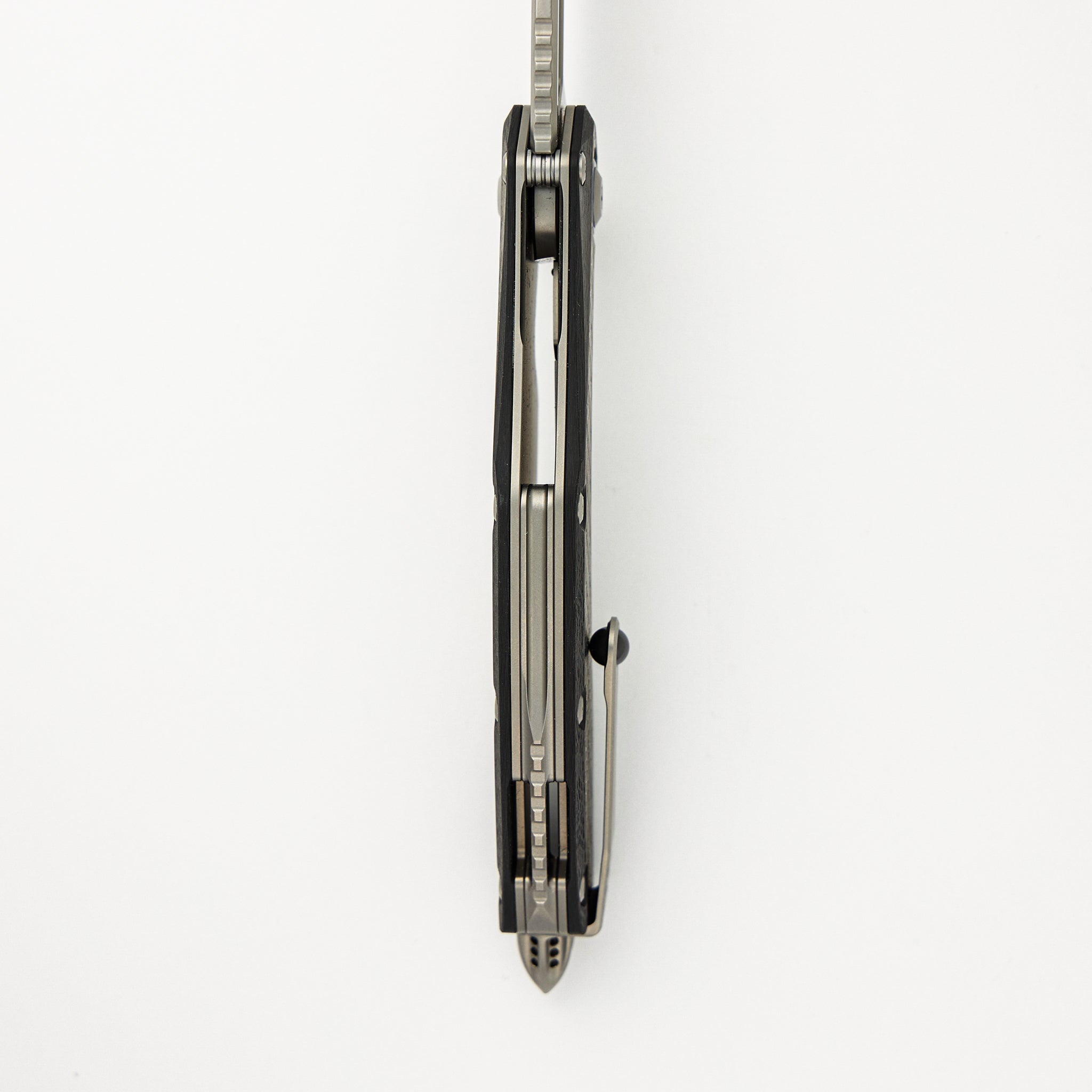 Matrix Titanium Handle Bead Blast Standard Blue Titanium Pivot Collar Carbon Fiber Scales 165C-7 CFTI