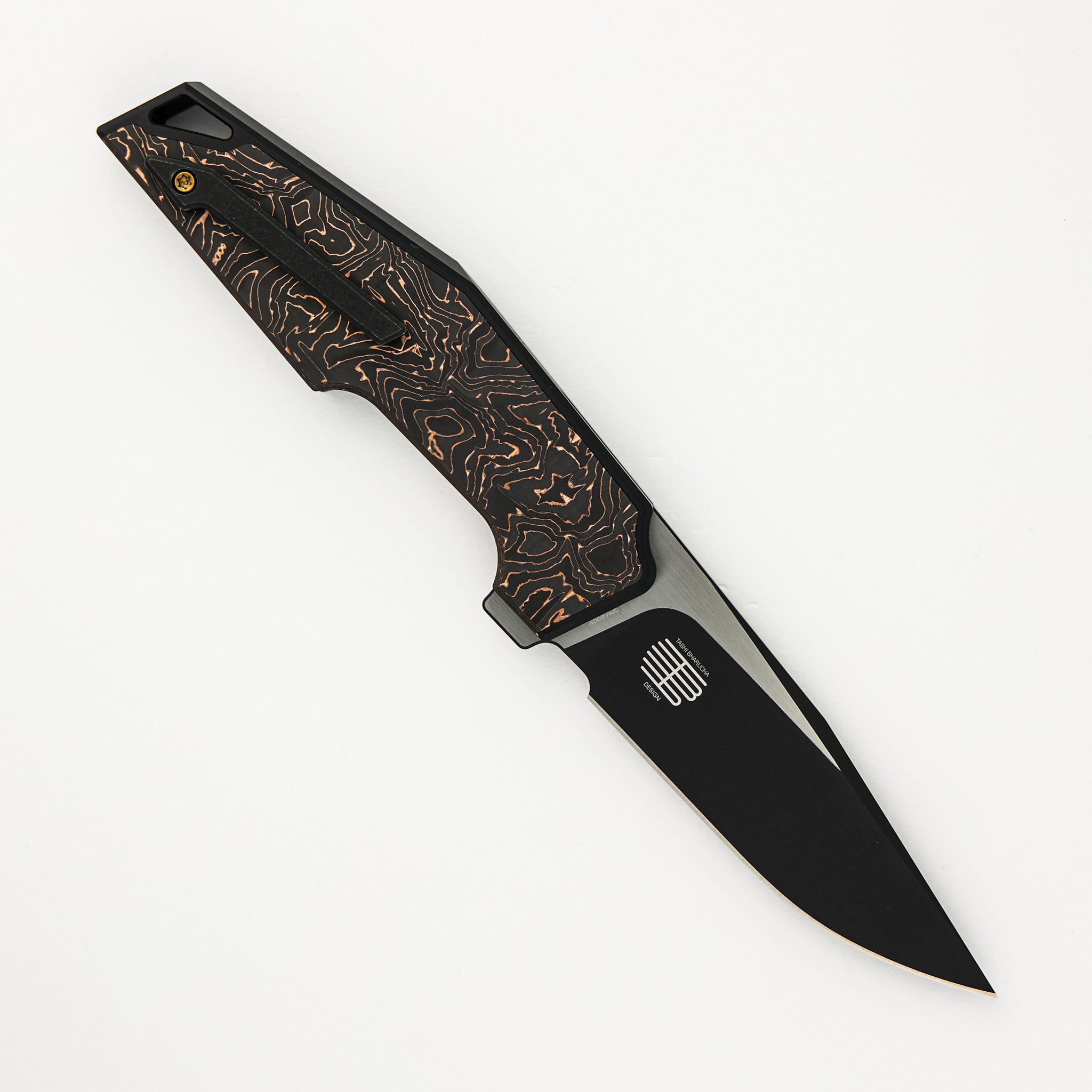 OAO (One and Only) - Copper Foil Carbon Fiber Inlay - CPM 20CV Blade
