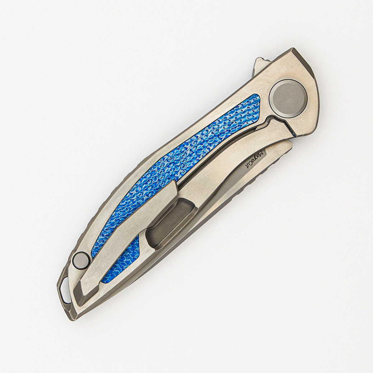 Chris Reeve Collaboration HatiOn CGG - MagnaCut Blade - Titanium/Blue Alutex Handle - MRBS