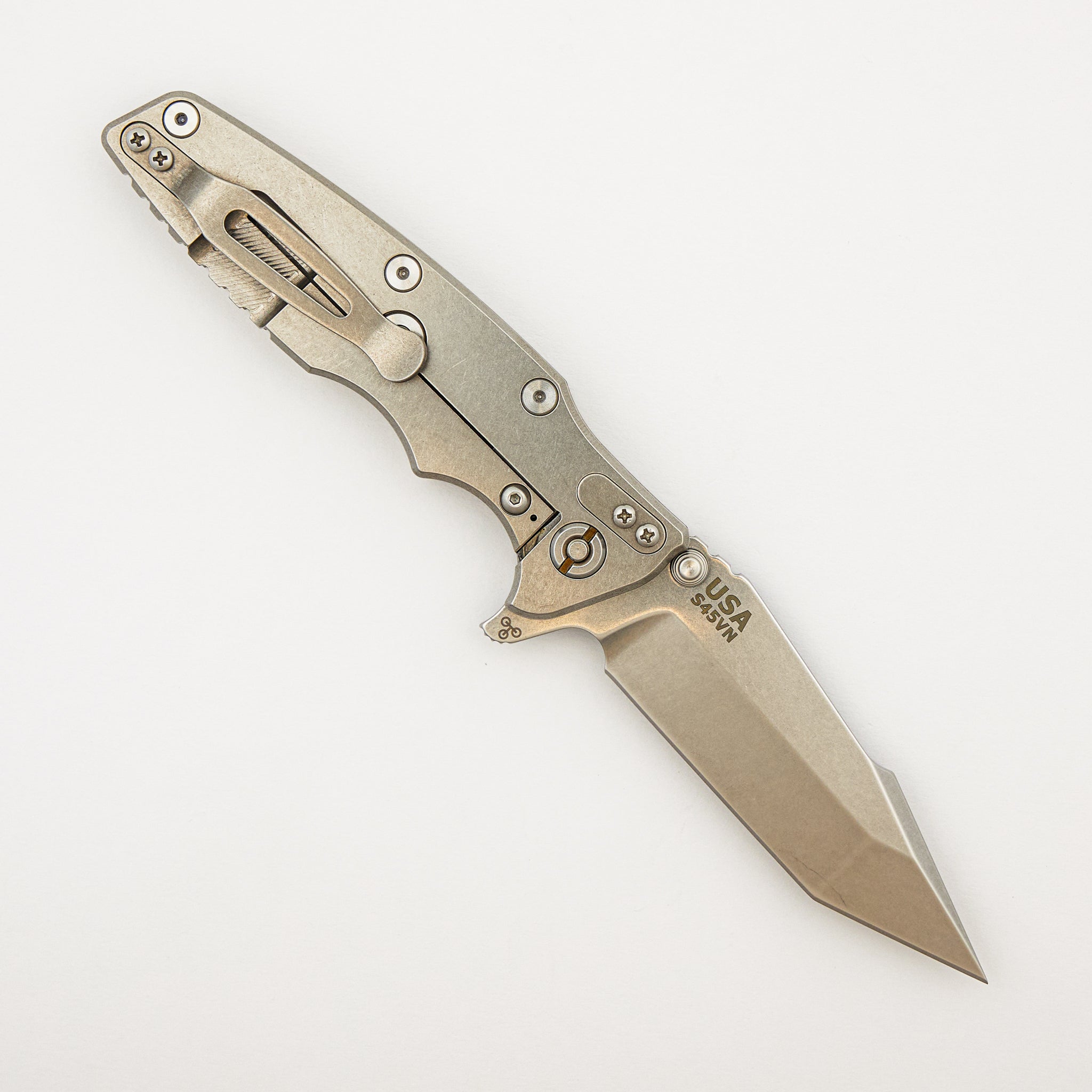 Eklipse 3.5" - S45VN Harpoon Tanto - Tri-Way - Stonewash