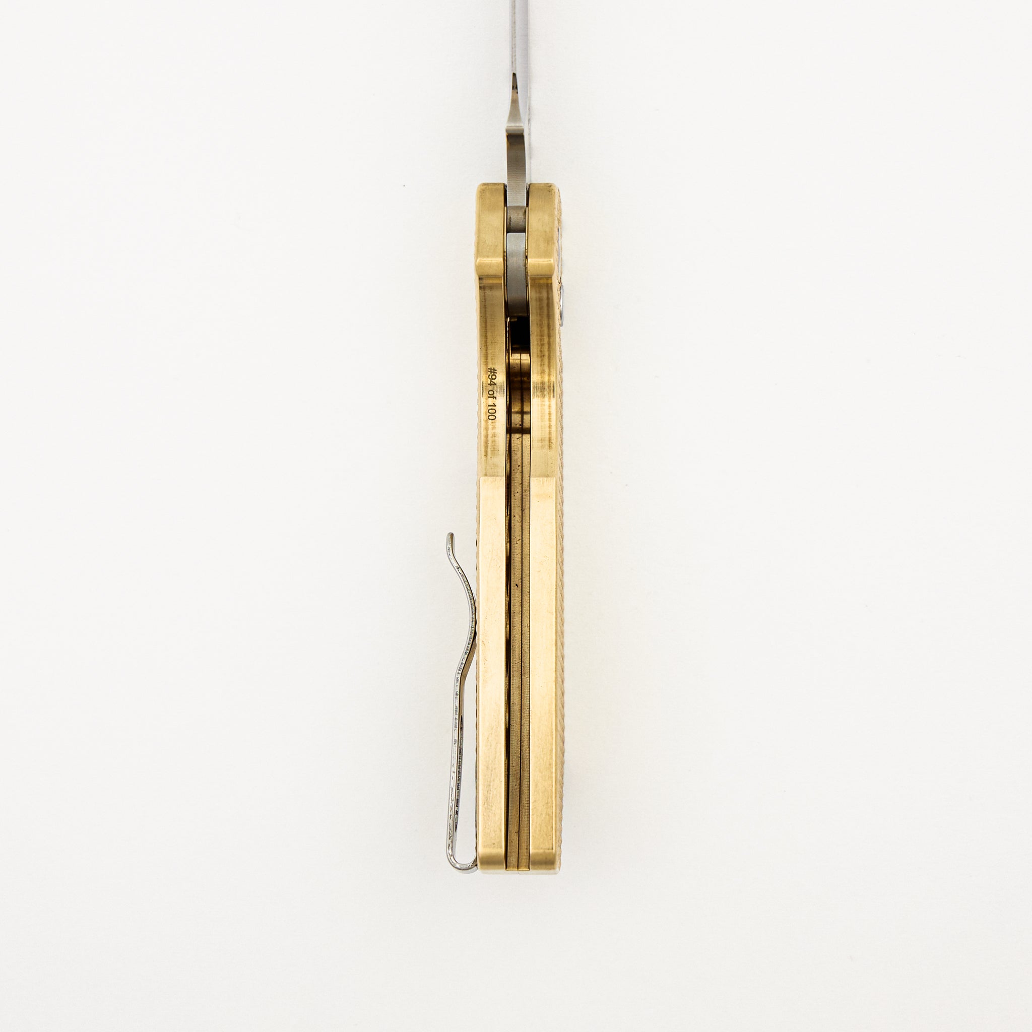 2024 PT+ Custom 005 - ALBronze Textured Handle - Mike Irie Hand Ground Mirror Polished Blade #94 of 100