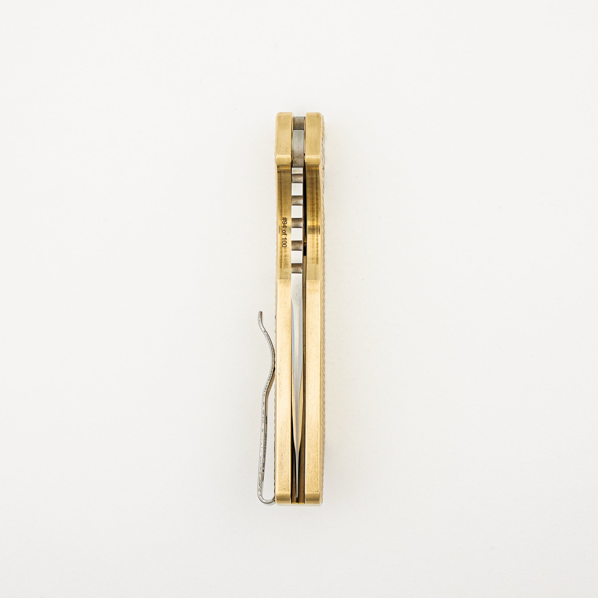 2024 PT+ Custom 005 - ALBronze Textured Handle - Mike Irie Hand Ground Mirror Polished Blade #94 of 100