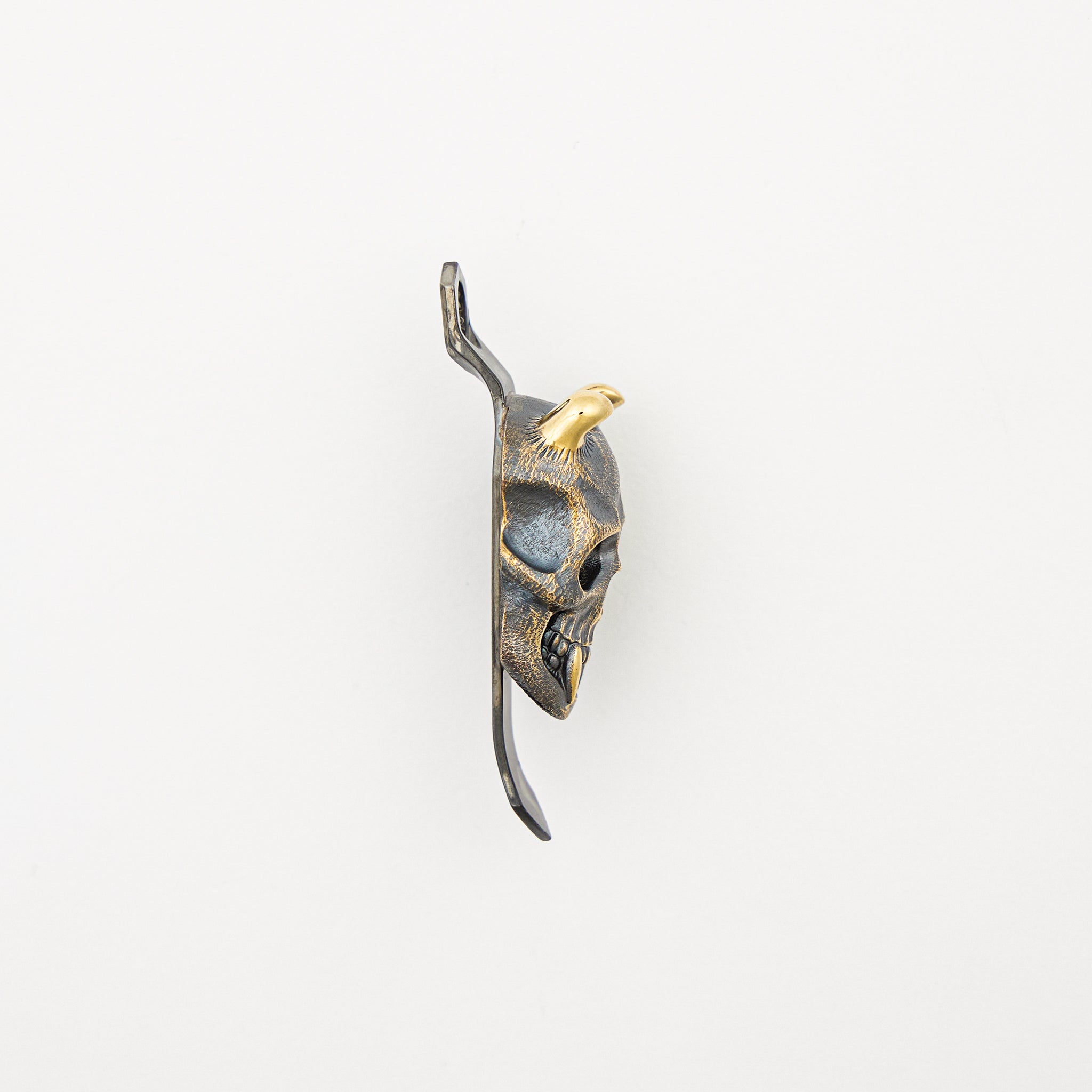 Large Bronze OG Hannya 2D Sakura Eyes Microtech CNC Clip