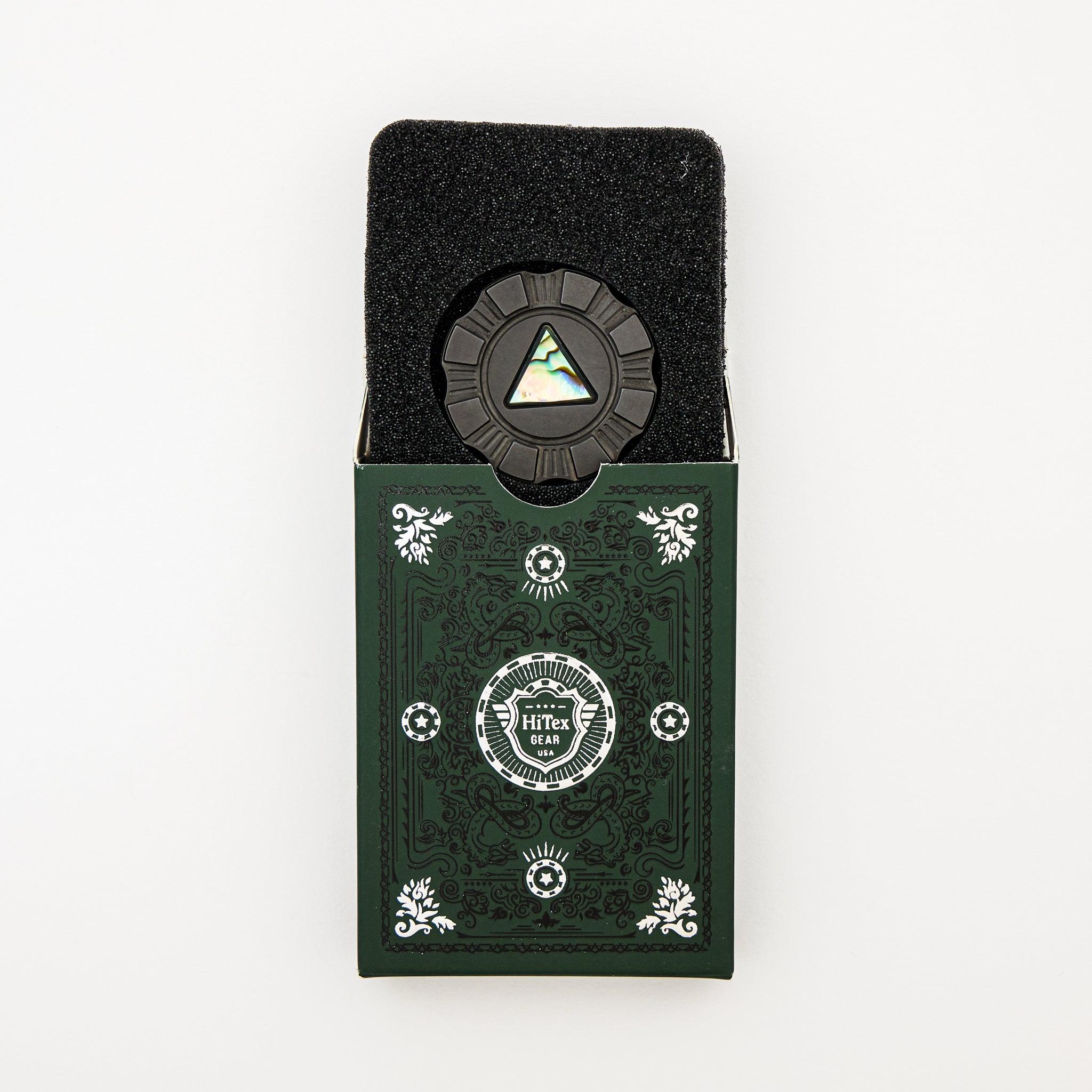 Poker Chip - Delta - Zirconium W/ Abalone Inlay