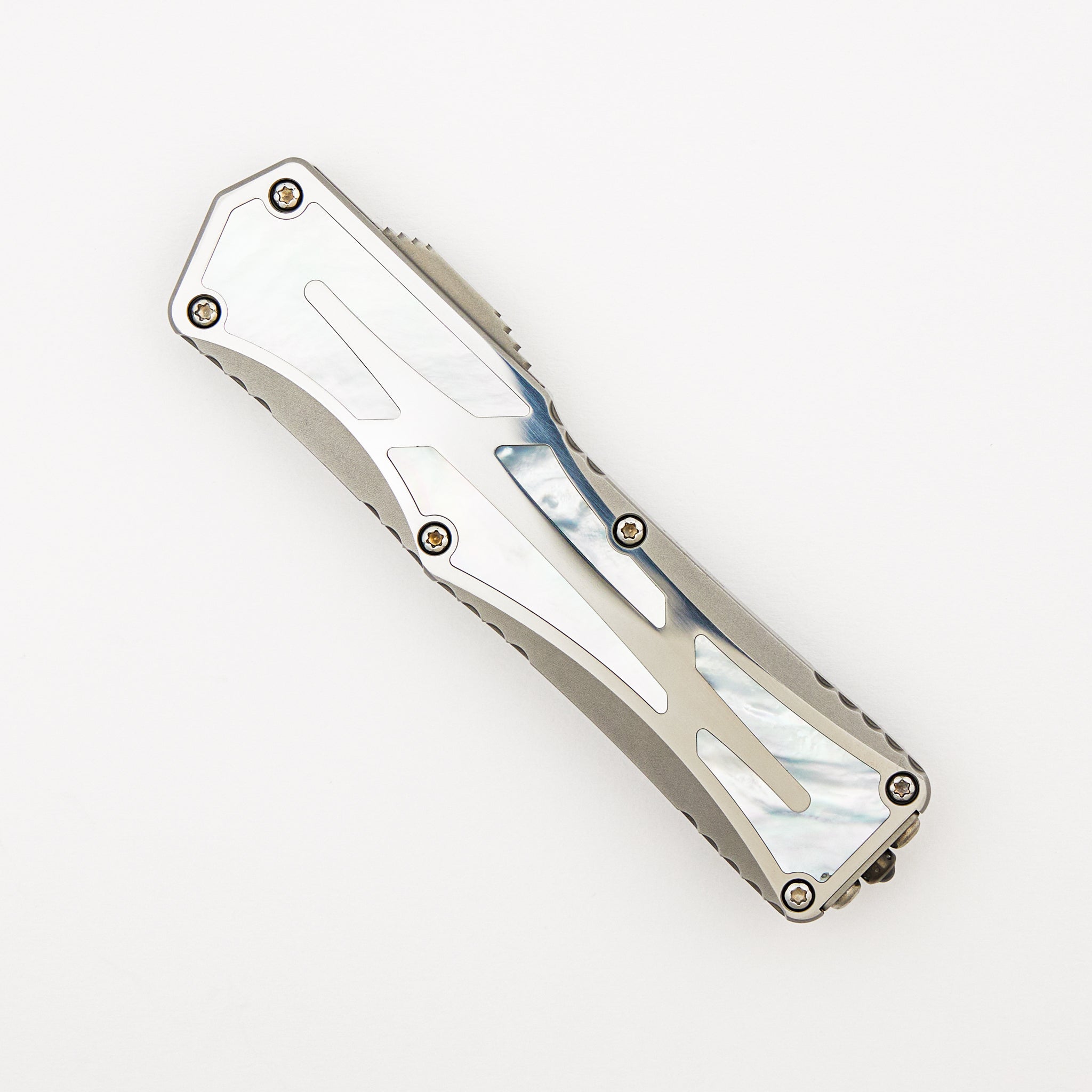 Colossus - Hand Ground VF Tanto - Hand Rubbed Stainless w/ MOP S/N 013