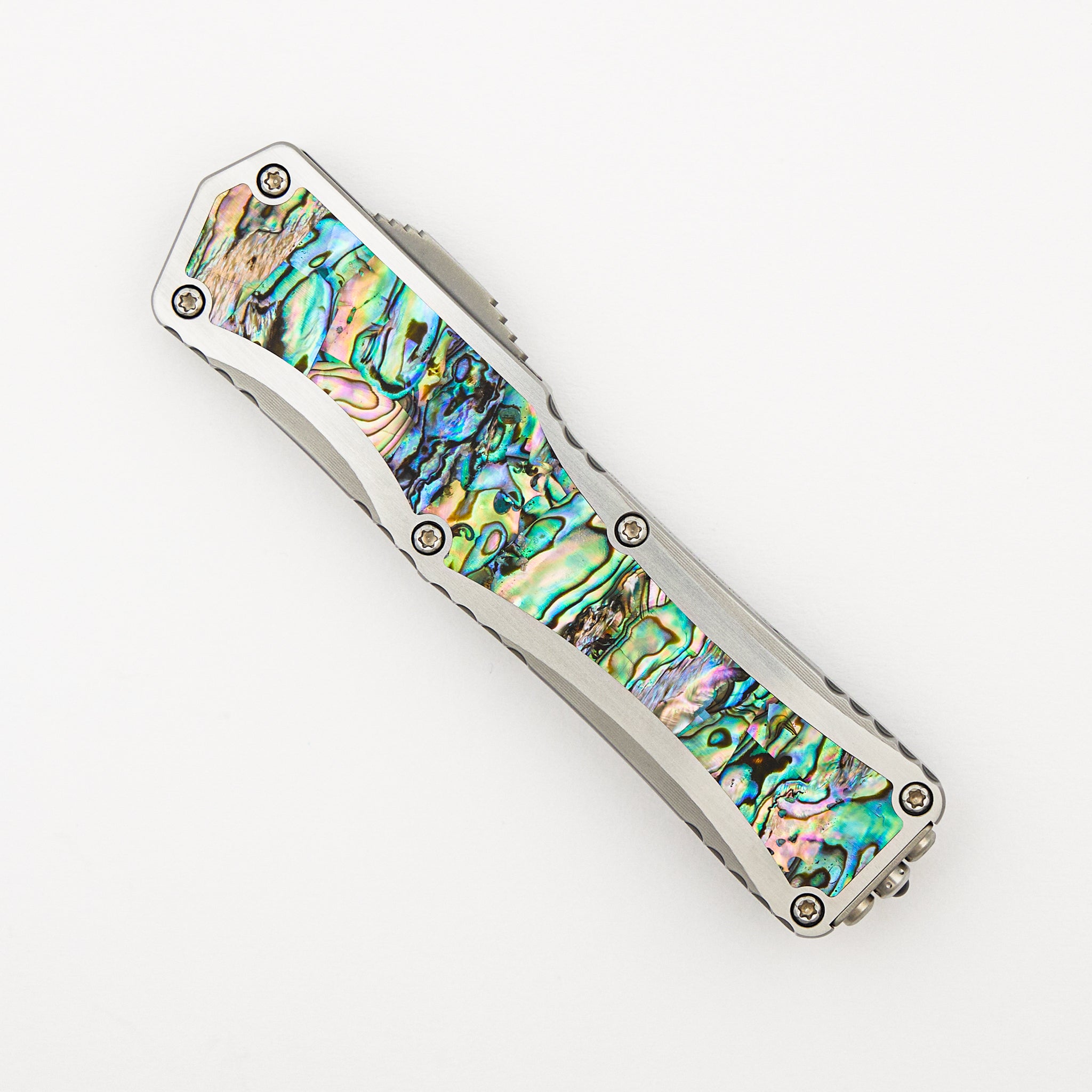 Colossus - D/E High Polish - Stainless Steel Handle w/ Abalone Inlays S/N 005