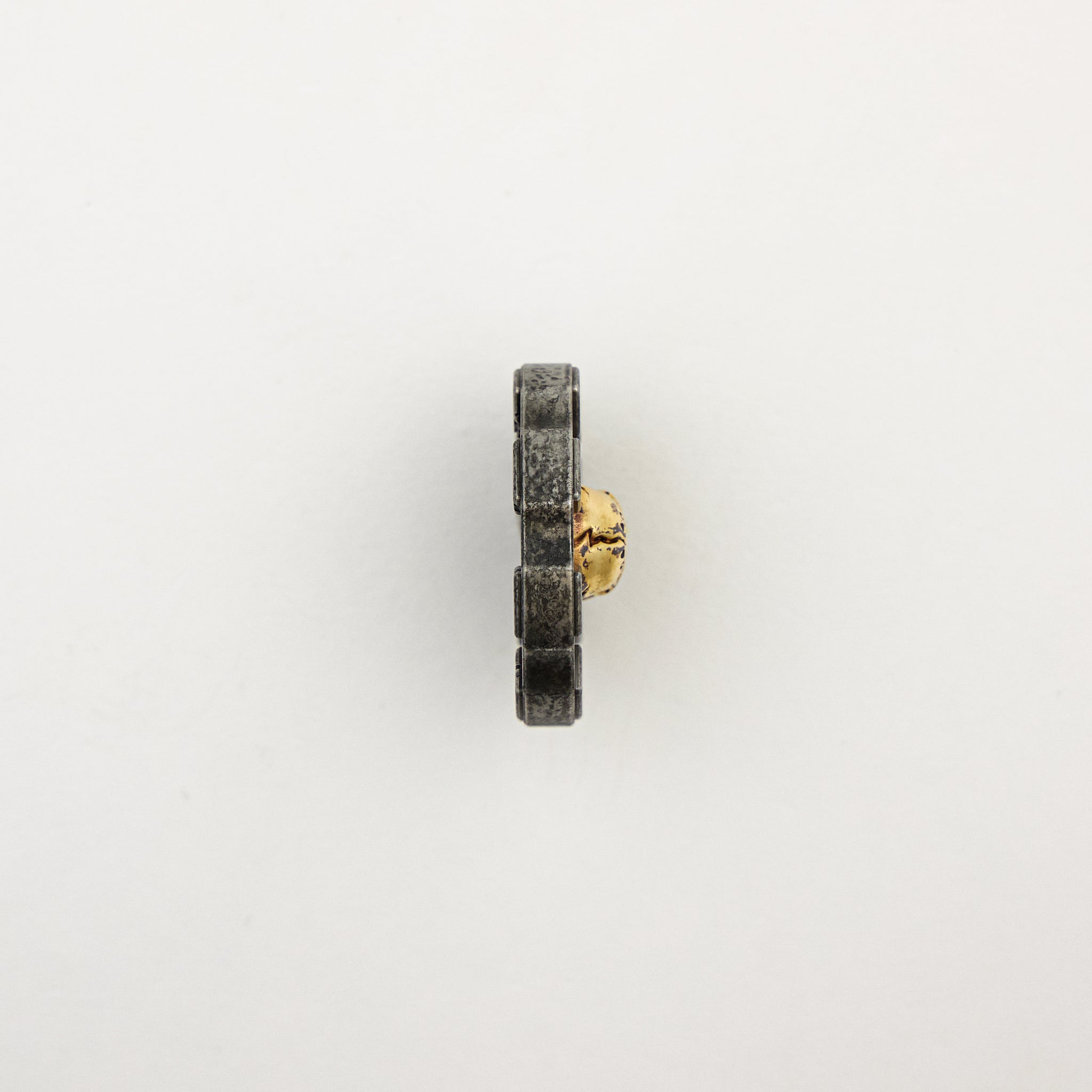 Borka Blades Collaboration 3D Skull Poker Chip - Steel/Brass