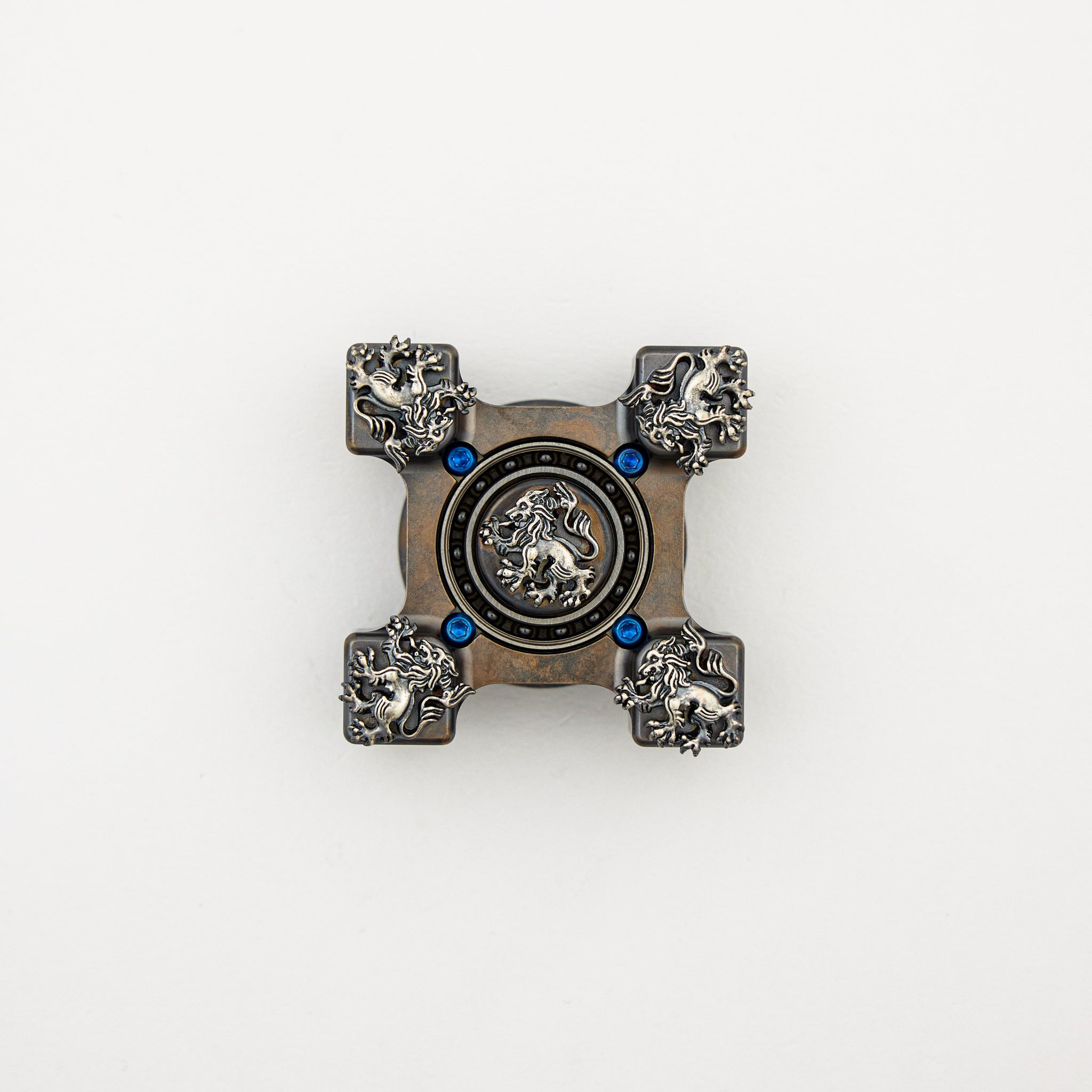 XL Silver Lion Ring Spinner