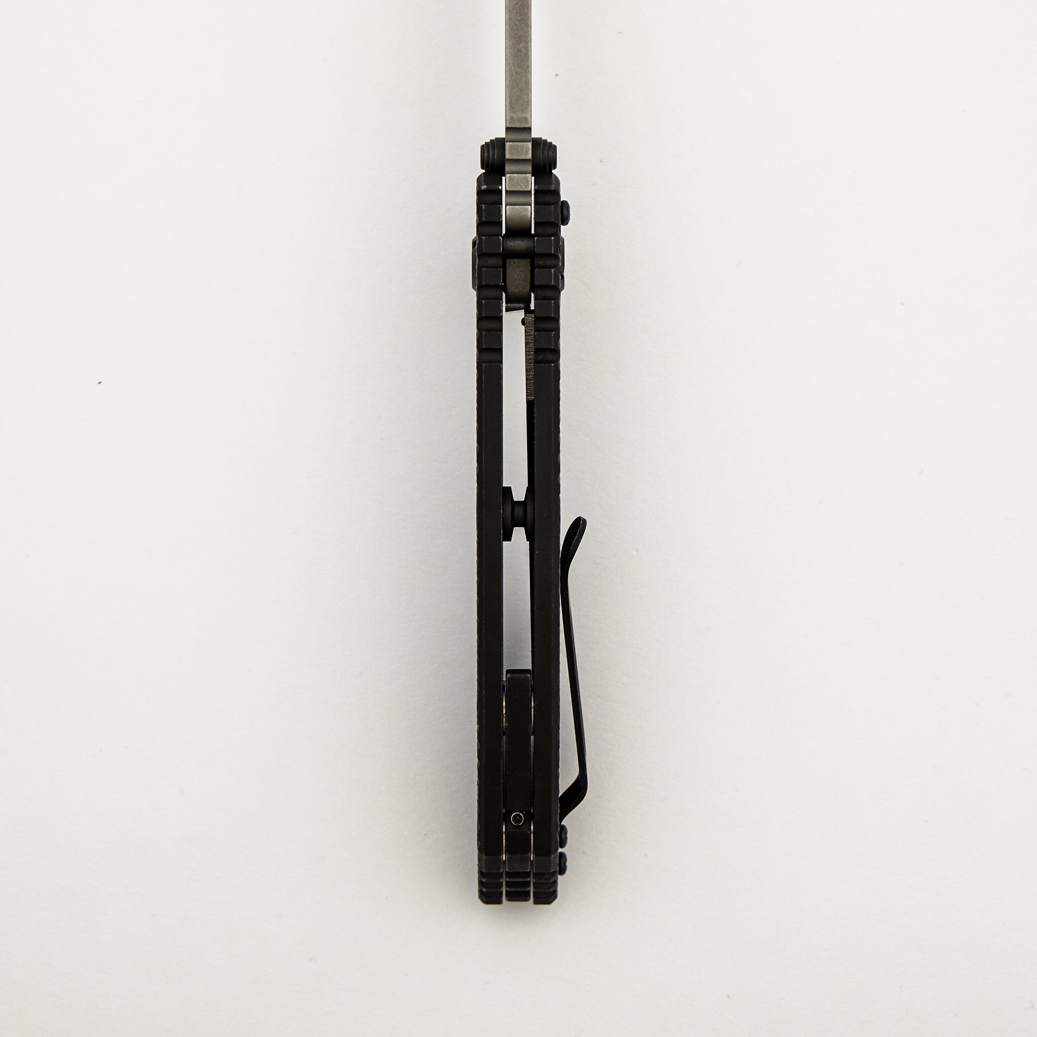 XM-18 3.5" - MagnaCut Harpoon Spanto - Tri-Way - Battle Black - Working Finish - Textured Lockside - Lasered Horsehead - Ti Scale - Black Hardware - Ti Backspacer - 2025 Filler Tab