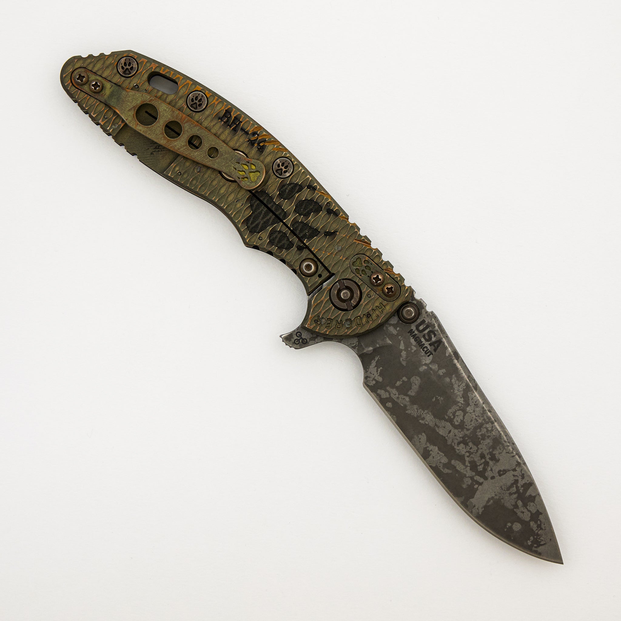 XM-18 3.5" - MagnaCut Skinny Slicer Tri-Way Battle Hound Textured Lockside Textured Carbon Fiber