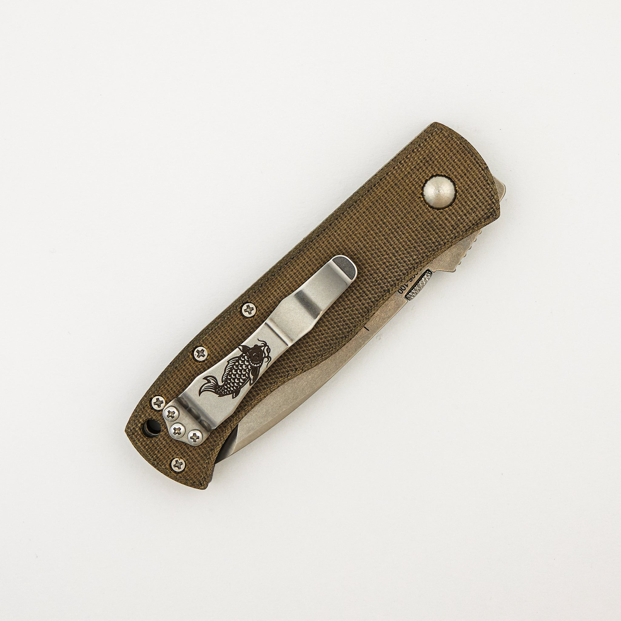 CQC-7B SF Right-Grind Green Micarta #006