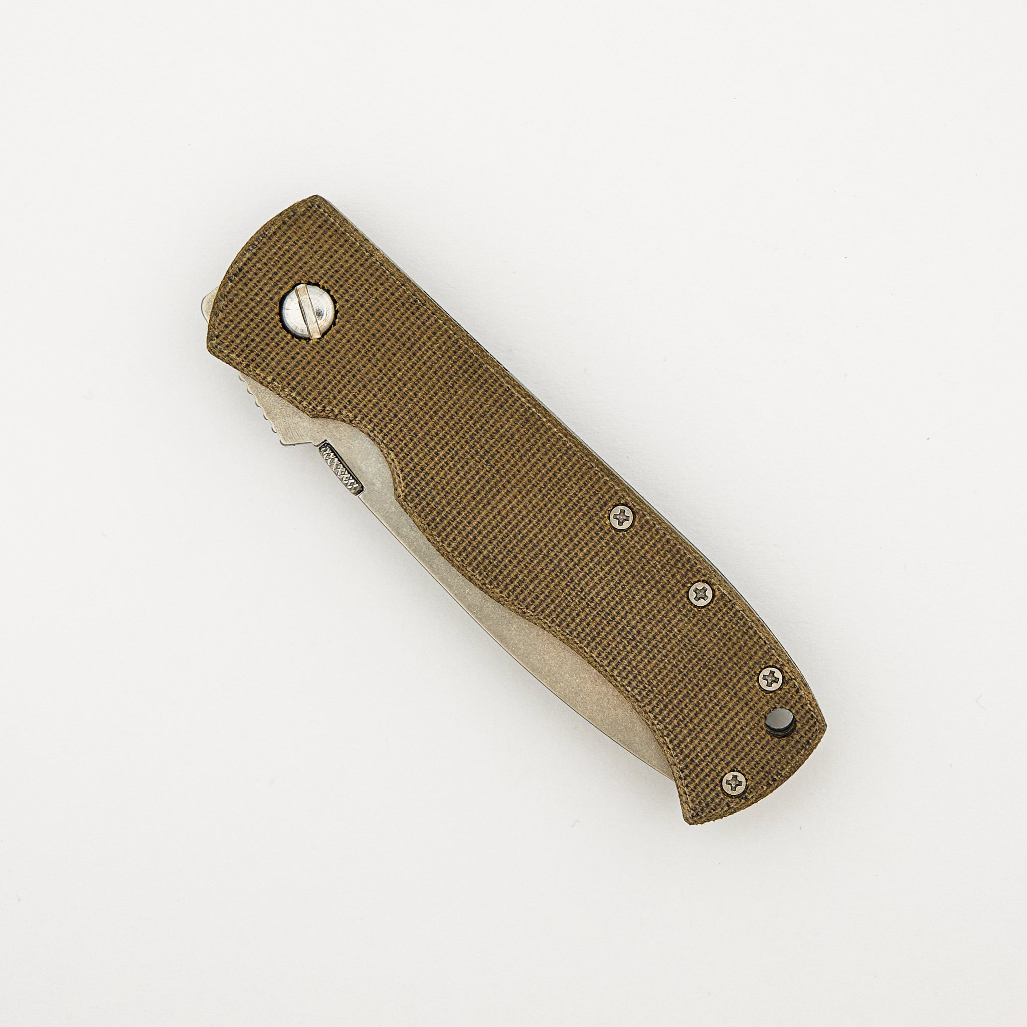 CQC-7B SF Right-Grind Green Micarta #006