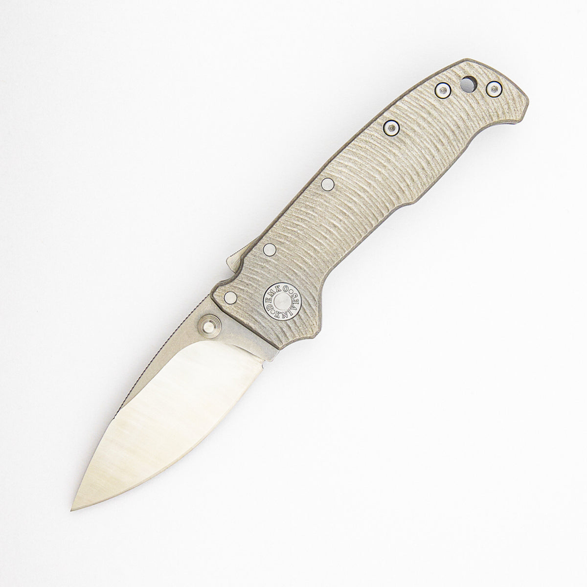 AD20 CXT - CPM-3V - Barong - Textured Titanium #2 - Two-Tone