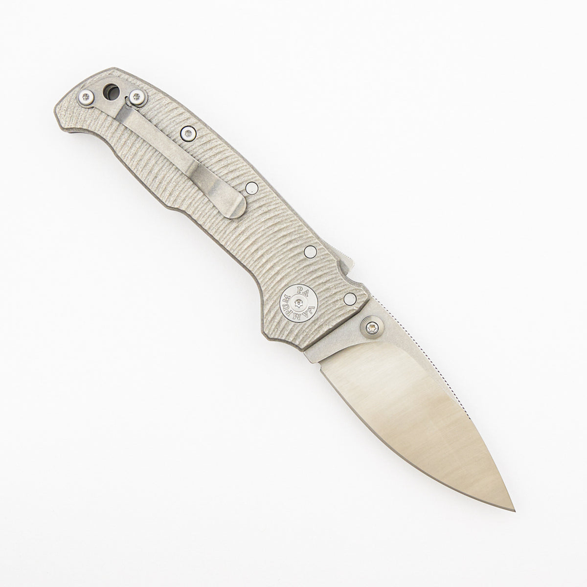 AD20 CXT - CPM-3V - Barong - Textured Titanium #2 - Two-Tone