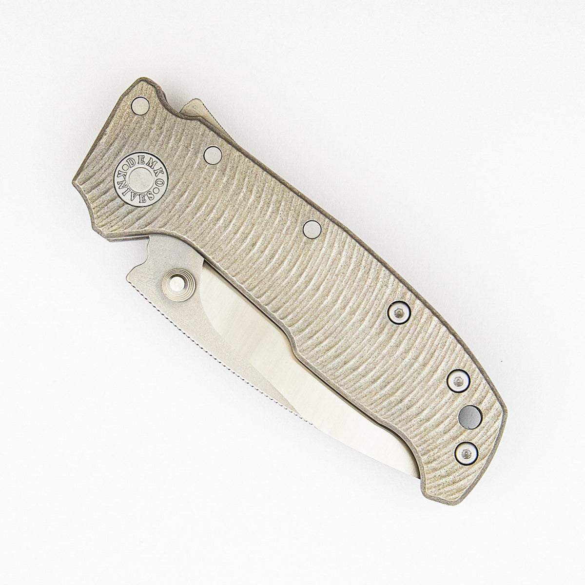 AD20 CXT - CPM-3V - Barong - Textured Titanium #2 - Two-Tone