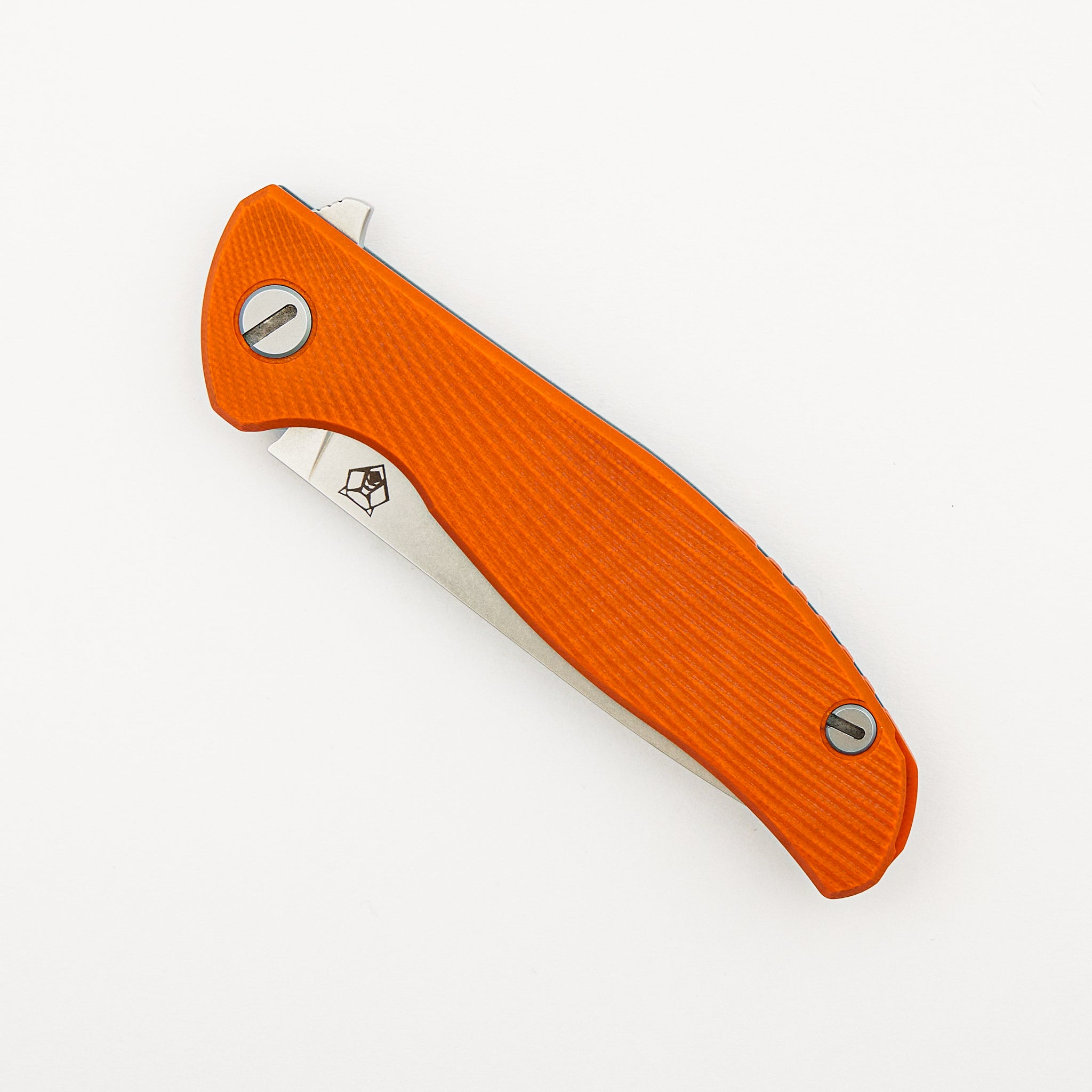 Hati - Titanium/Orange G10 Handle - M390 Blade - Washers