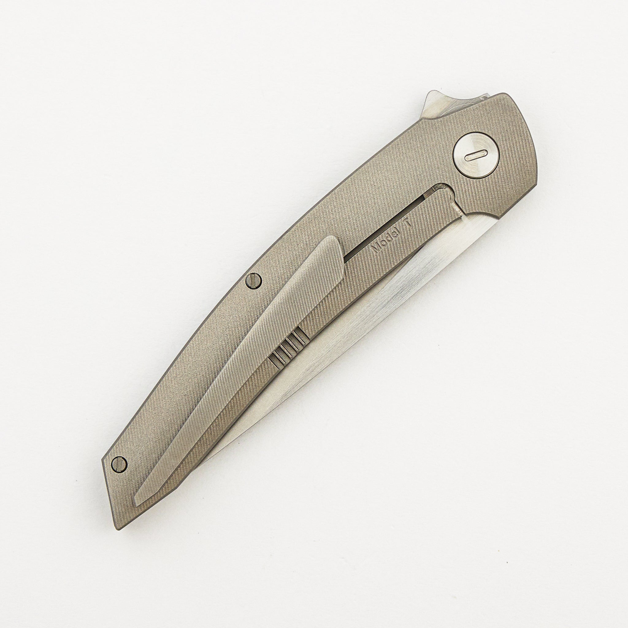 Model T - White CarboTi Inlay - RWL-34 Blade W/ Satin Flats #89