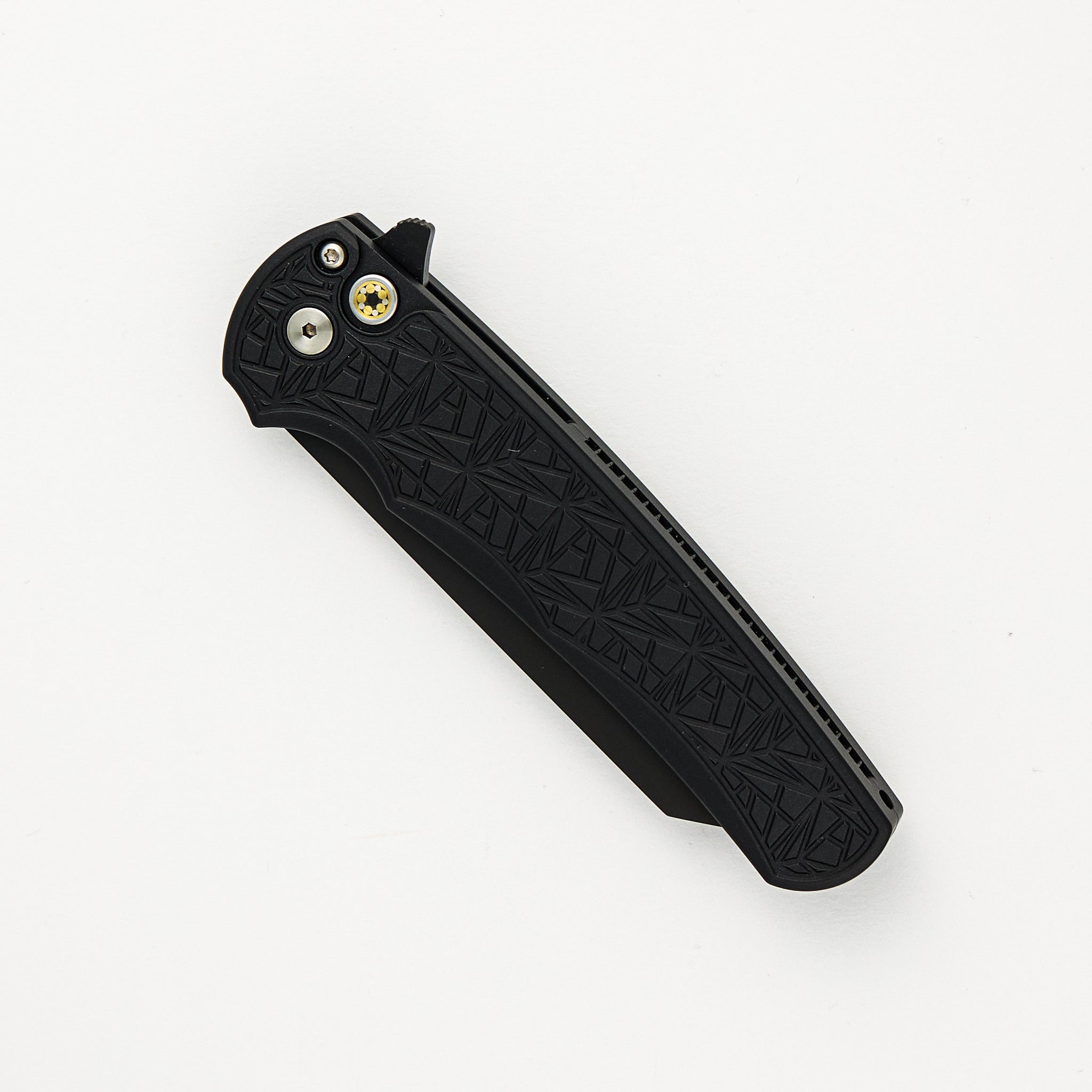 Malibu Flipper - 2024 Malibu.001 Ltd. First Run - Black "Nexus" Textured Handle - DLC Black 20CV Reverse Tanto Blade