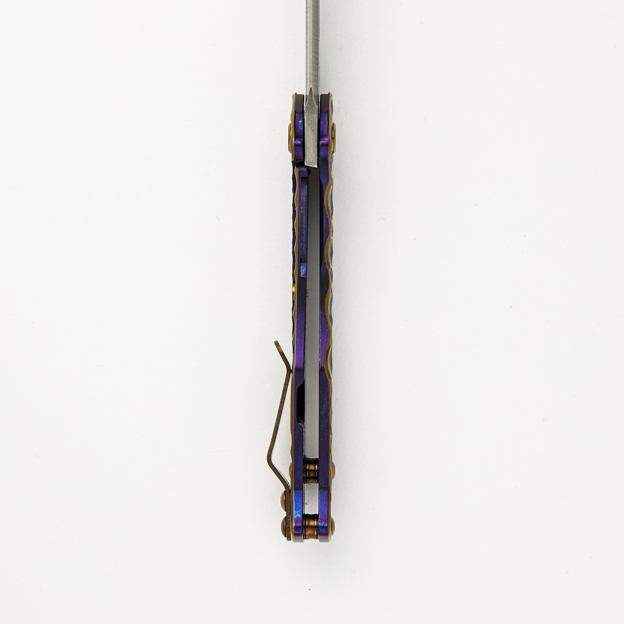 Praetorian Slim - S45VN Blade - Violet W/ Bronze "Lightning" Handle